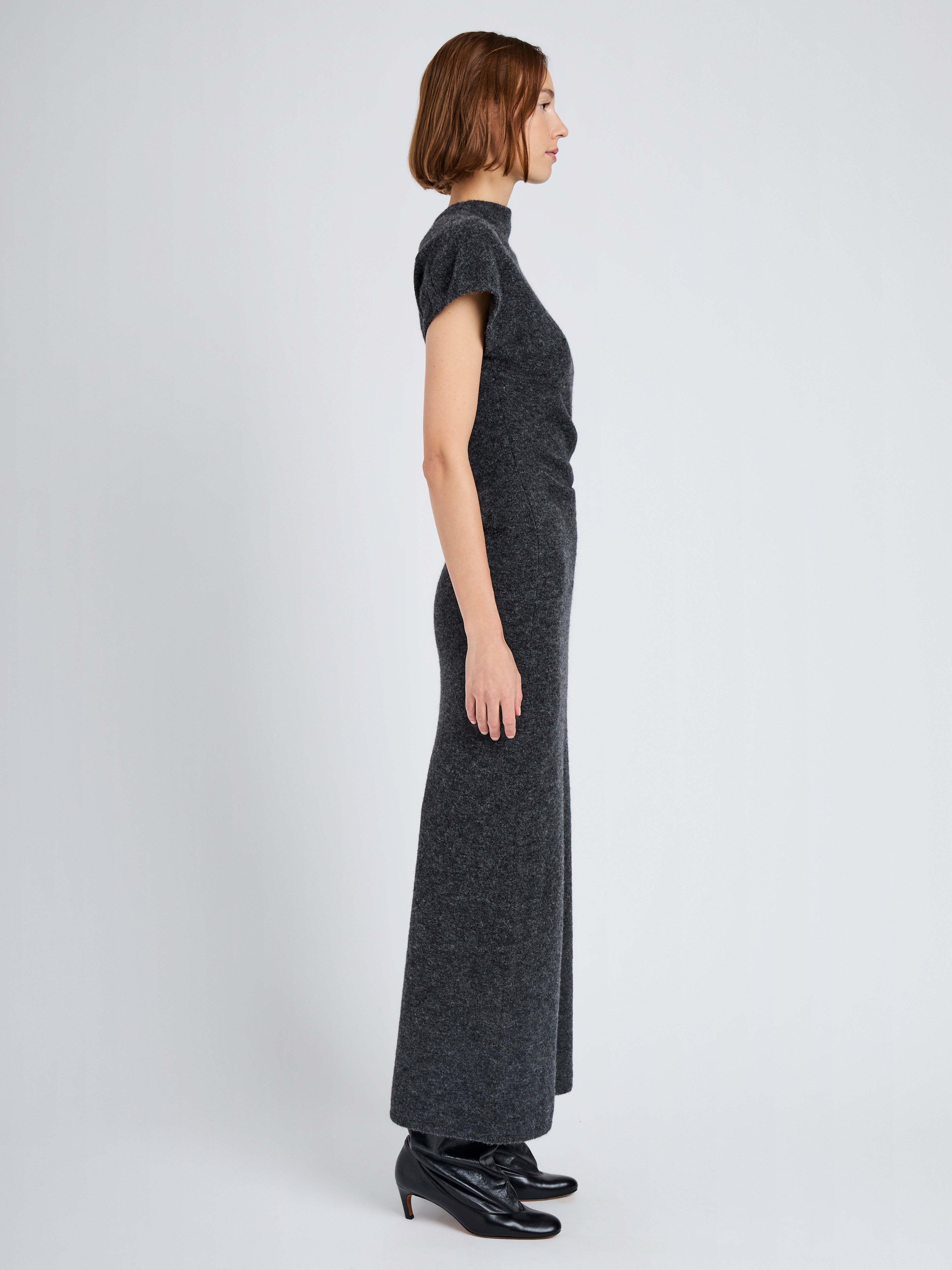 Ava Women's Ankle-Length Dress | Clean Boiled Wool, Slim Fit 2