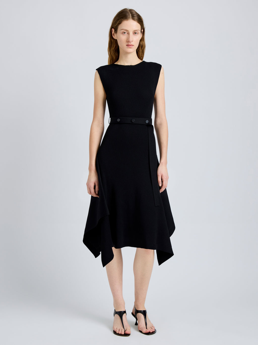 Ava Women's Black Dress | Rib Knit, Slim Fit, Sleeveless 1