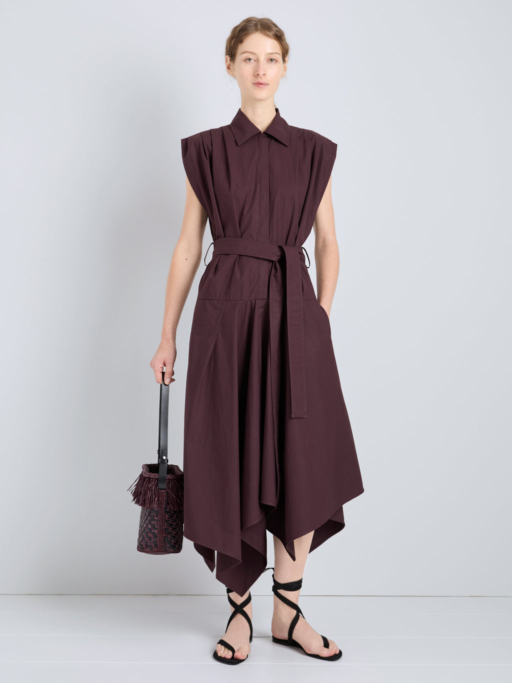 Ava Women's Dress | 100% Cotton, Asymmetrical Hem 1