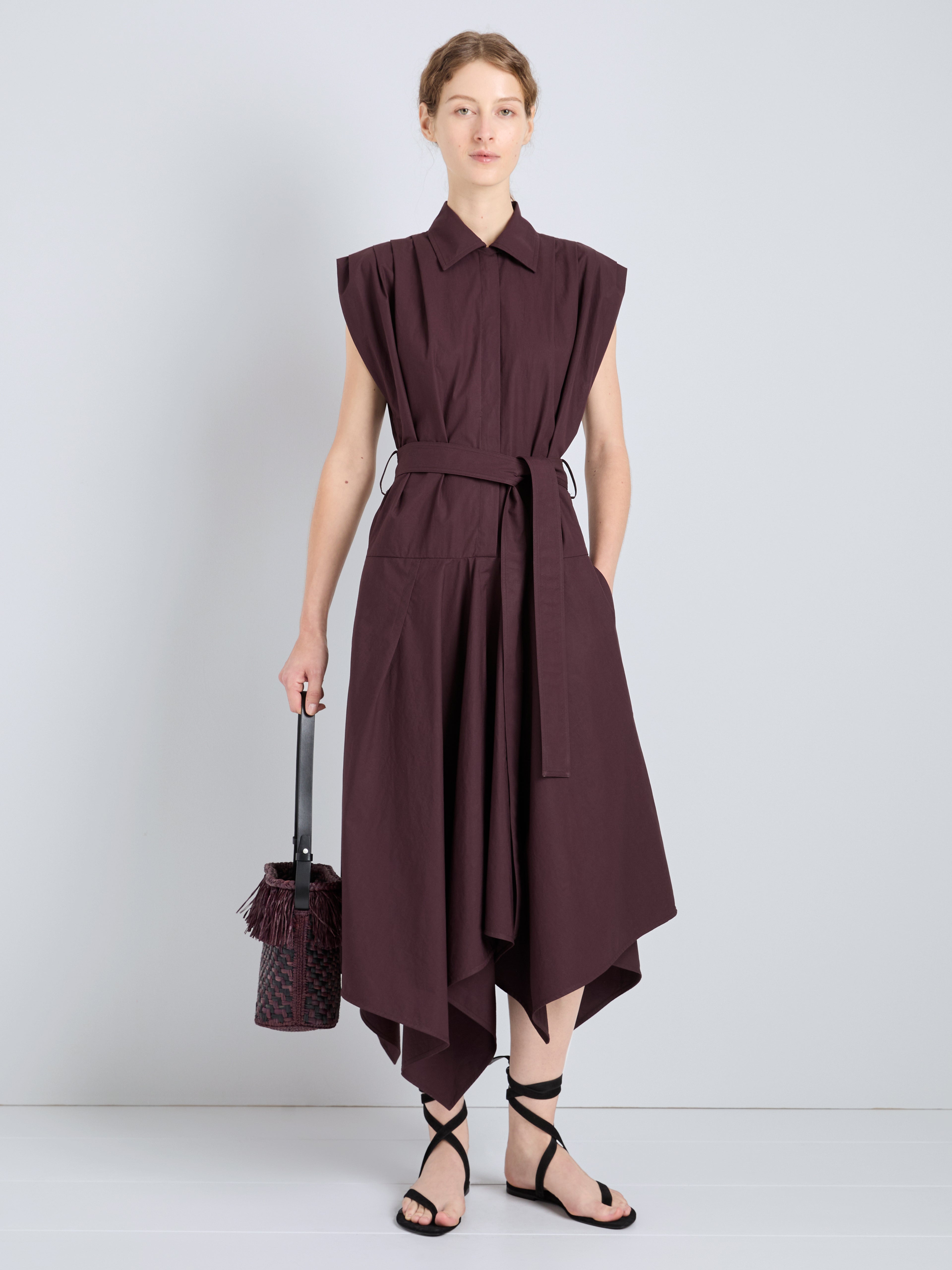 Ava Women's Dress | 100% Cotton, Asymmetrical Hem 1