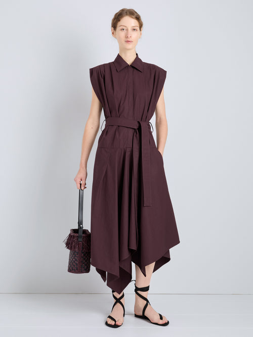 Ava Women's Dress | 100% Cotton, Asymmetrical Hem 1