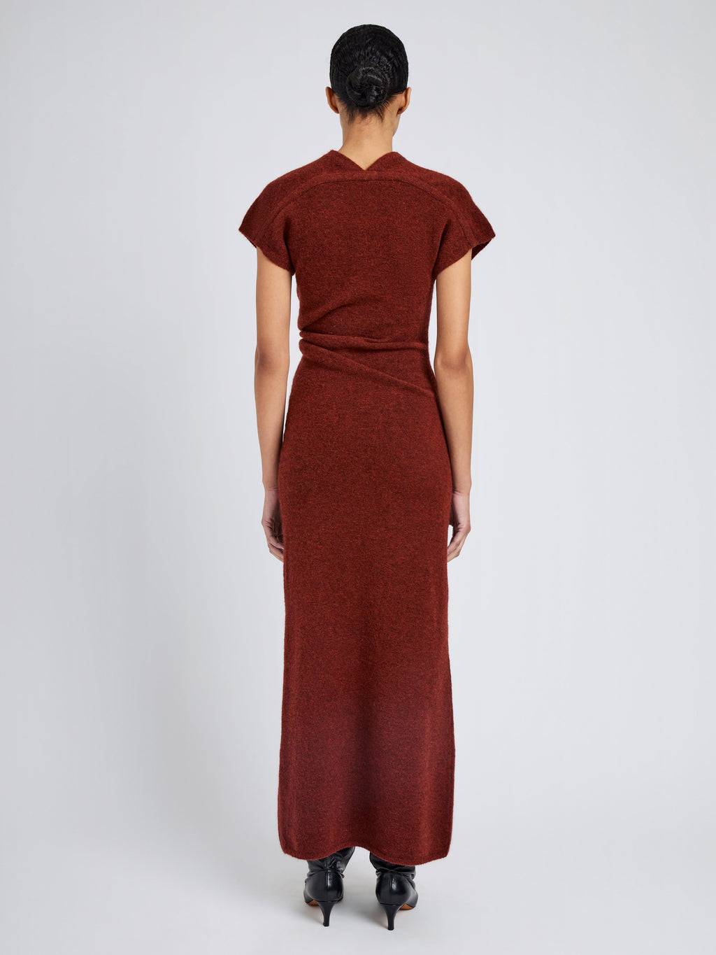 Ava Women's Dress | Clean Boiled Wool, Slim Fit Ankle-Length 3