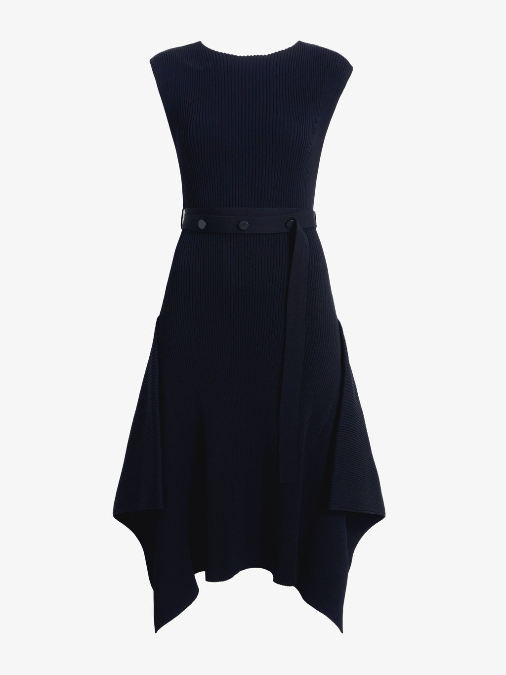 Ava Women's Dress | Rib Knit with Self-Tie Belt 0