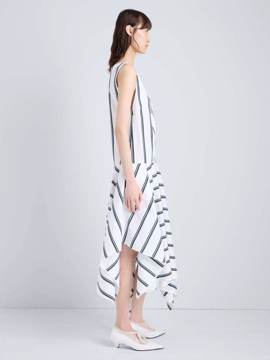 Bella Women's Shirt Dress | Cotton Silk Blend, Asymmetrical Hem 2