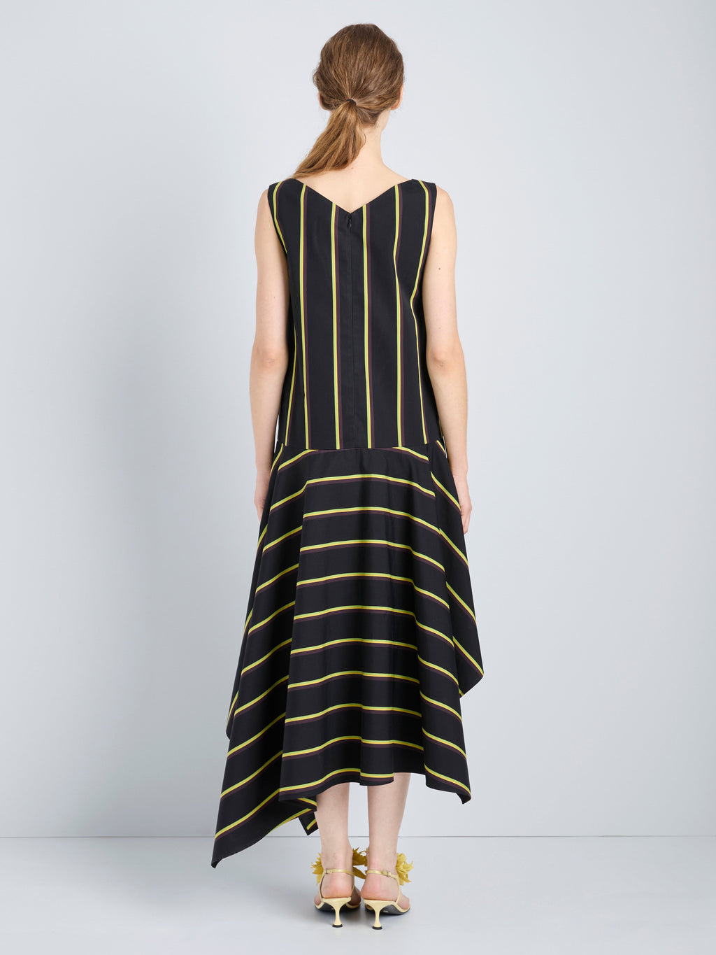 Bella Women's Shirt Dress | Cotton Silk Blend, Asymmetrical Hem 3