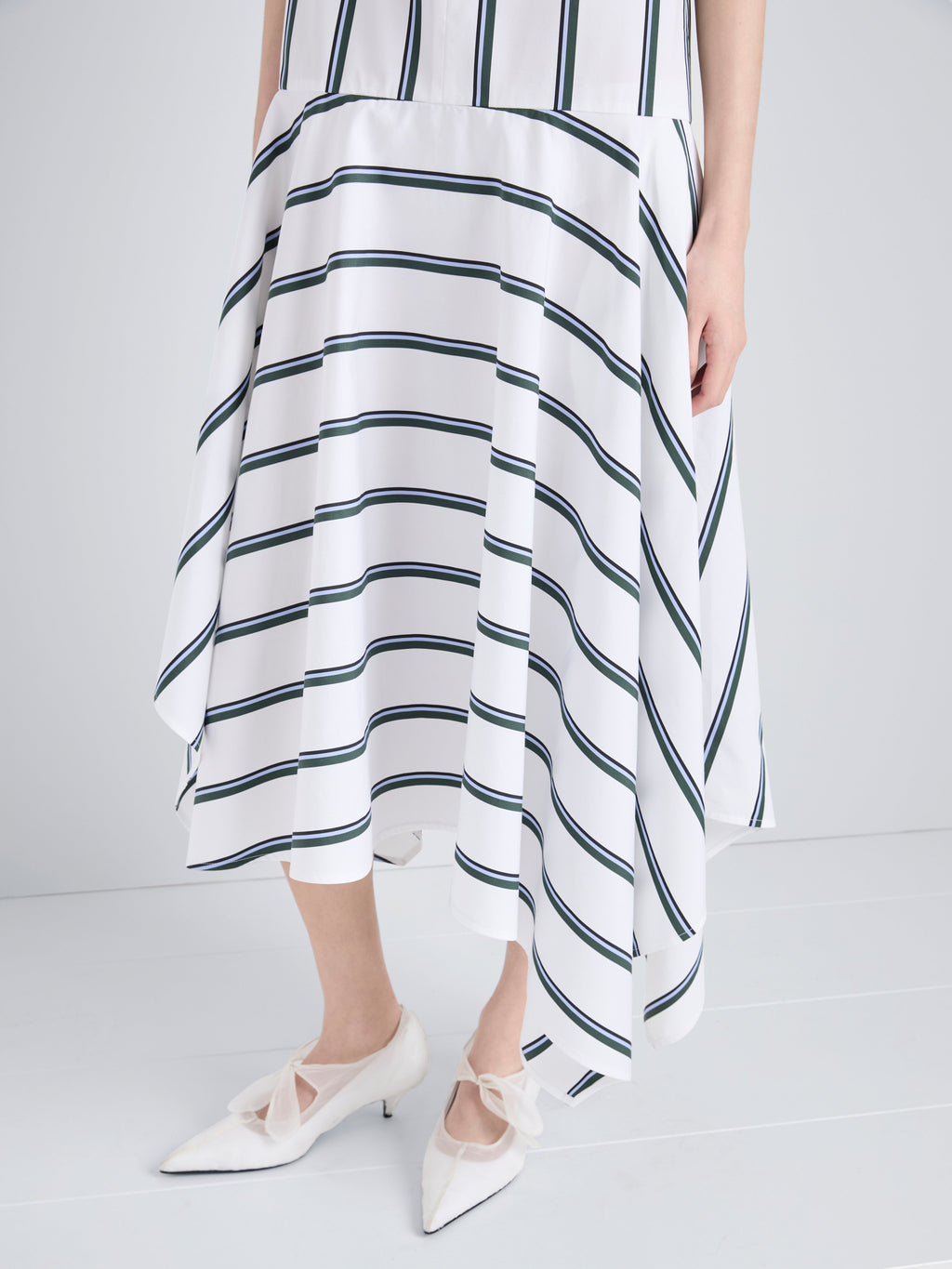 Bella Women's Shirt Dress | Cotton Silk Blend, Asymmetrical Hem 4