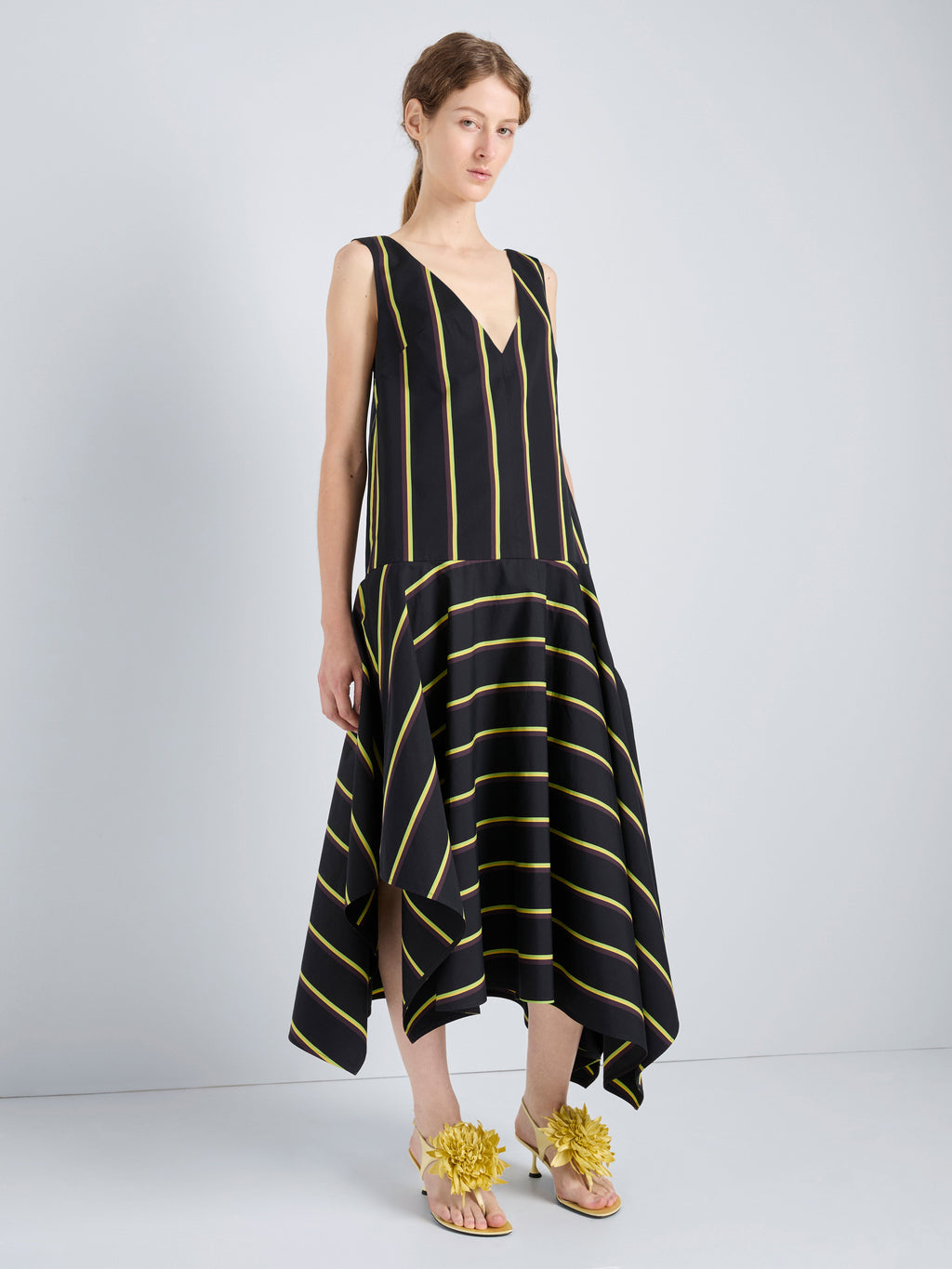 Bella Women's Shirt Dress | Cotton Silk Blend, Asymmetrical Hem 5