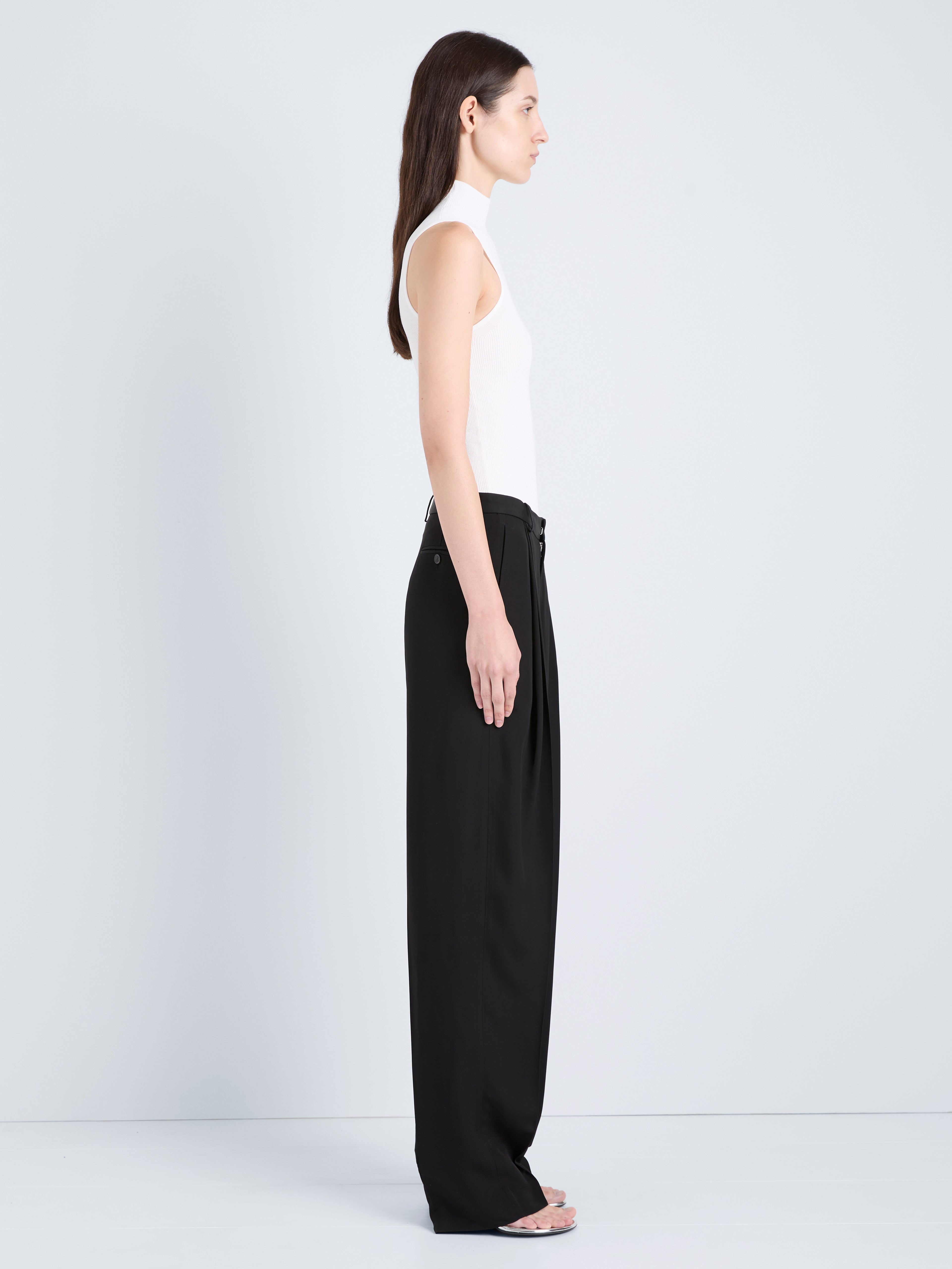 Clementina Women's Trousers | Oversized Viscose Twill 2