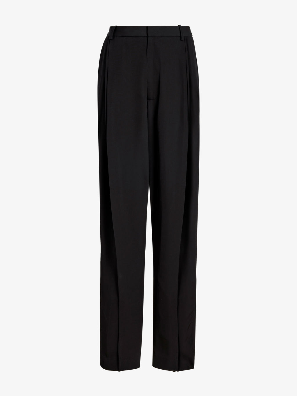 Clementina Women's Wide Leg Trousers | 100% Viscose Twill, Oversized Black Pants 0
