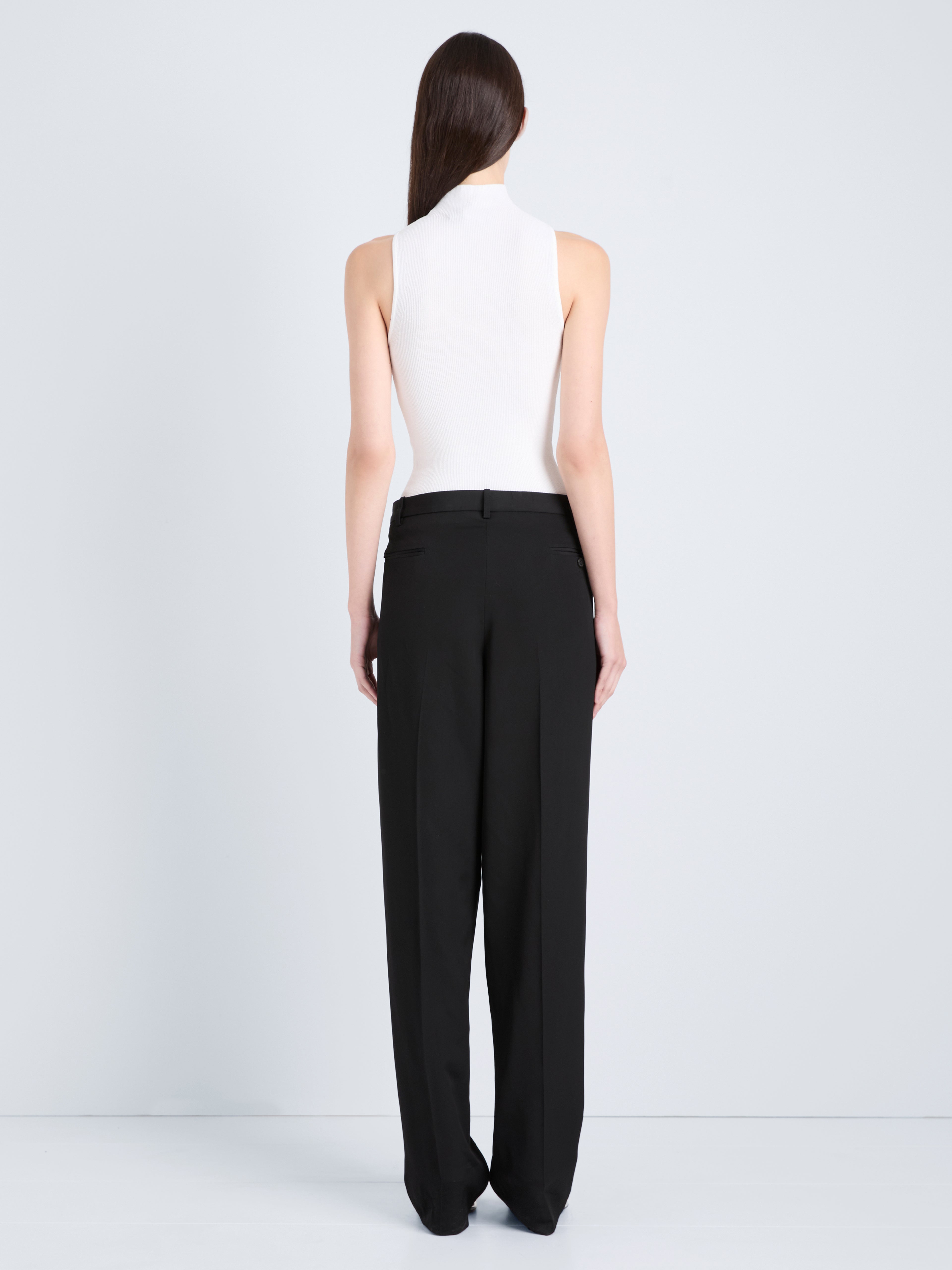 Clementina Women's Wide Leg Trousers | 100% Viscose Twill, Oversized Black Pants 3