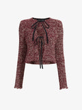 Coco Women's Cropped Cardigan | Cotton-Linen Blend, Keyhole Detail 0