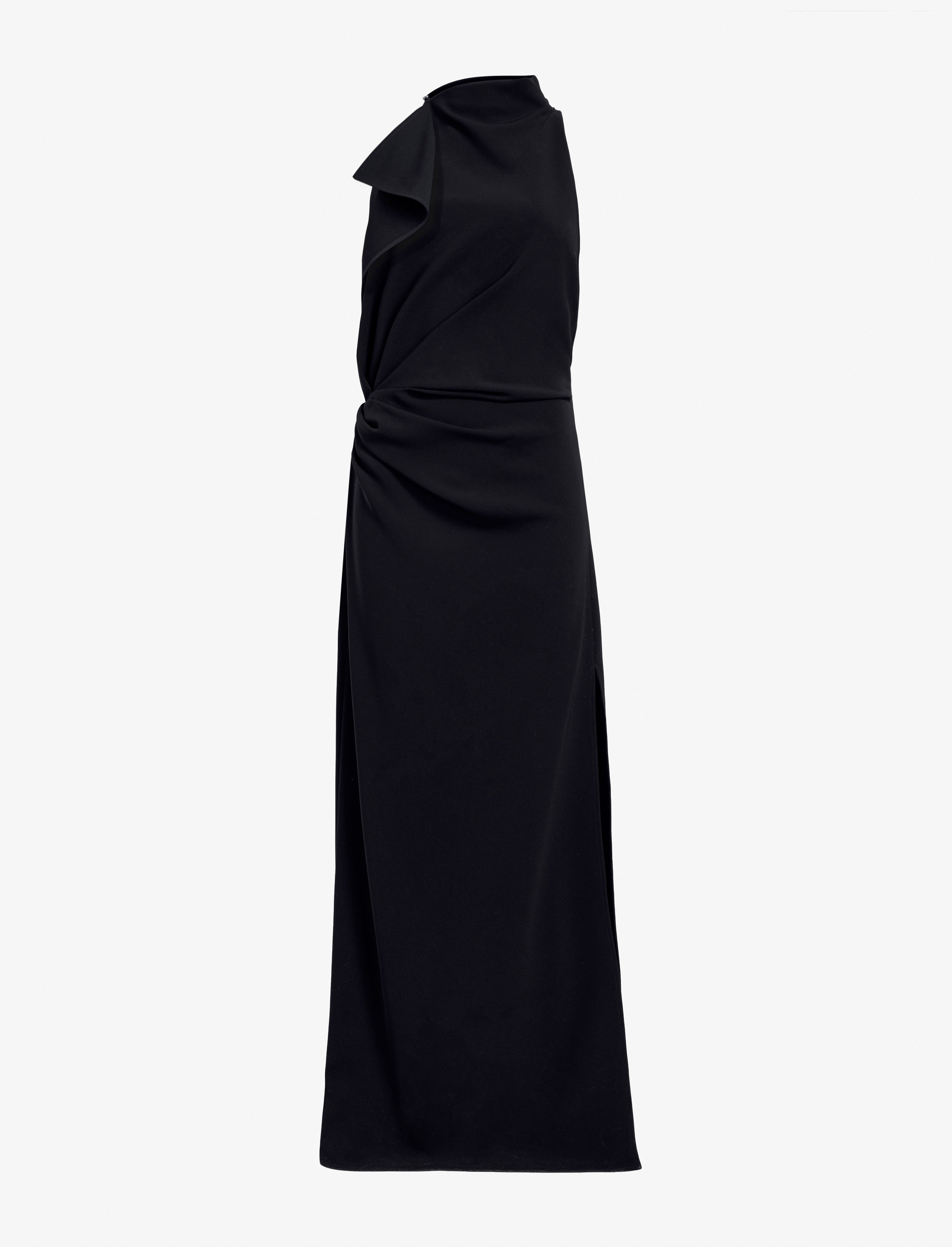 Daisy Women's Maxi Dress | Elegant Matte Double Crepe with Side Slit 0
