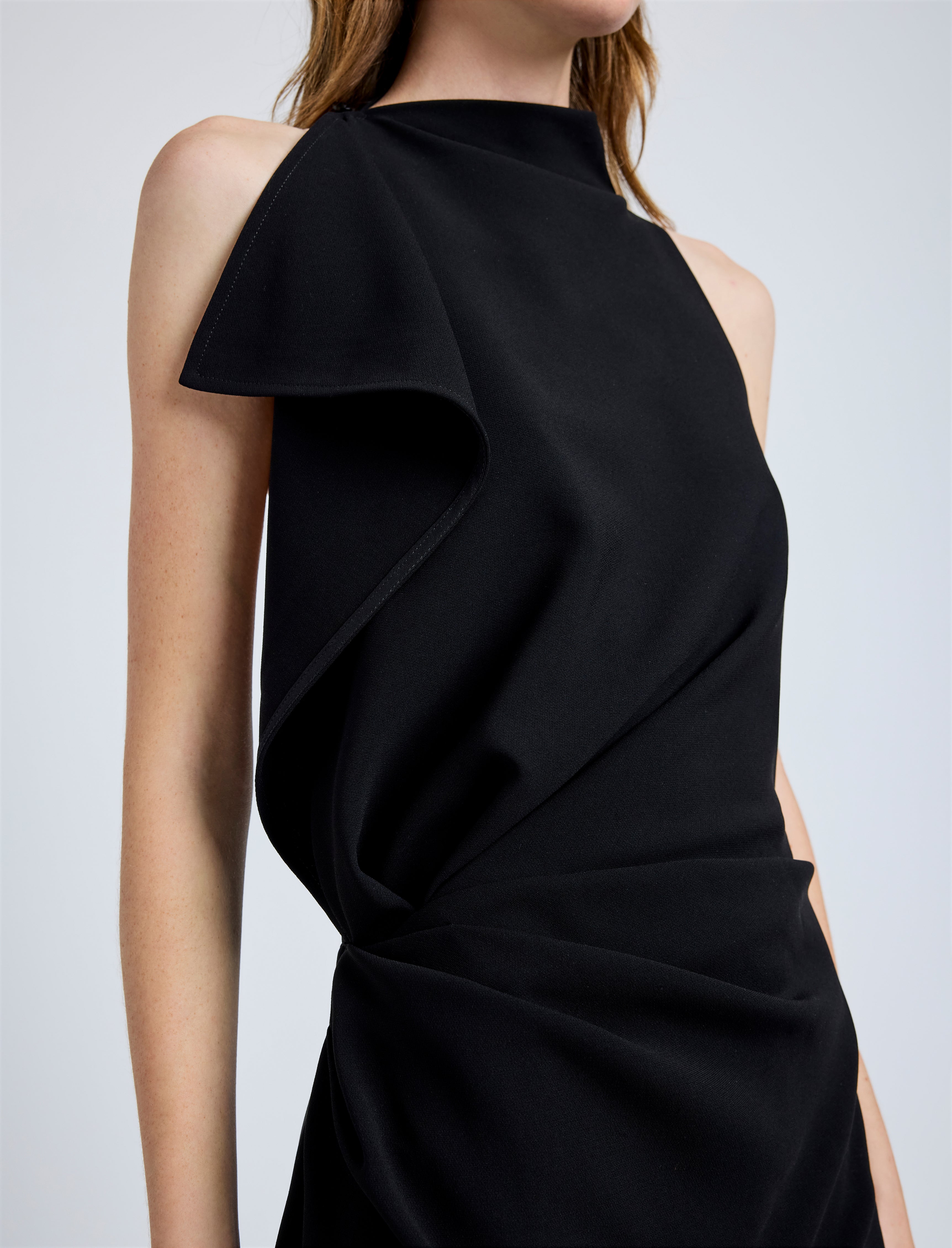 Daisy Women's Maxi Dress | Elegant Matte Double Crepe with Side Slit 4