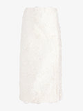 Daisy Women's Midi Skirt | Jacquard with Front Slit, Slim Fit 0