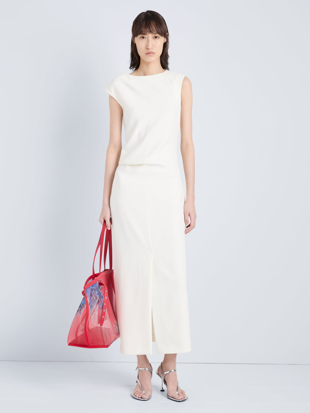 Damea Women's Cocktail Dress | Matte Double Crepe, Asymmetric Neckline 1