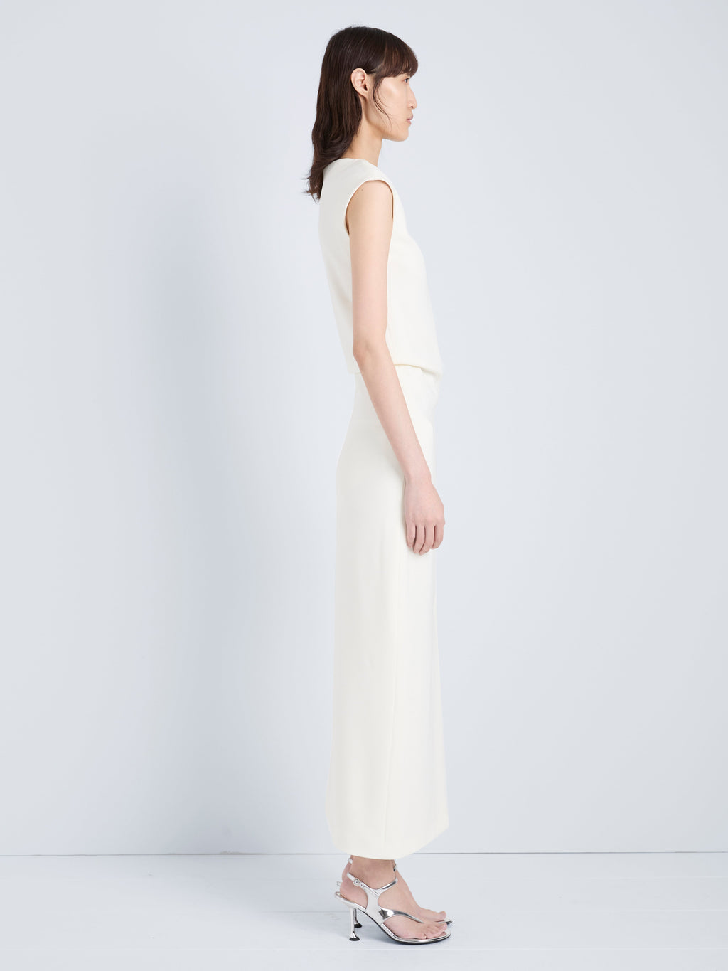 Damea Women's Cocktail Dress | Matte Double Crepe, Asymmetric Neckline 2