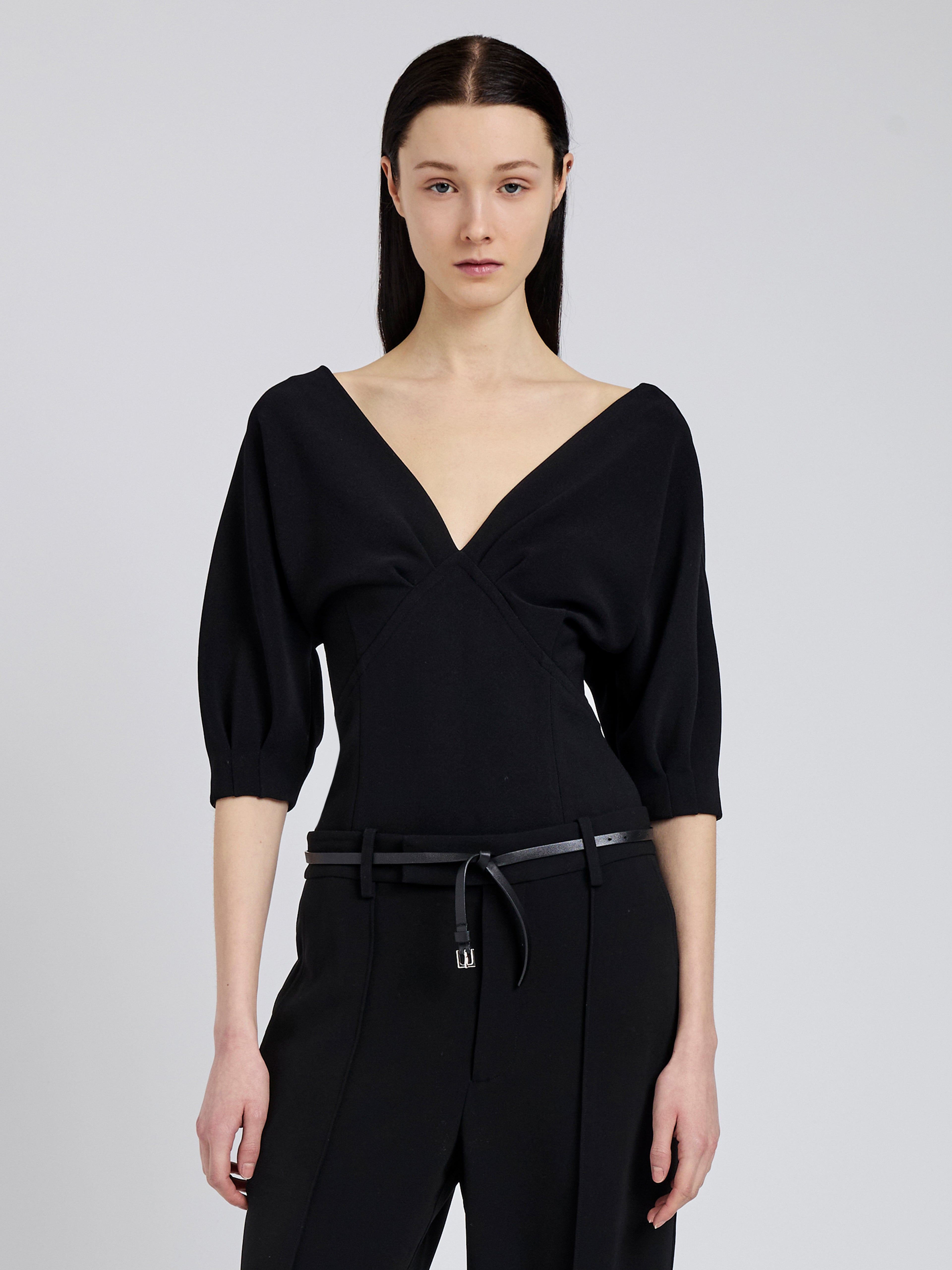 Dareen Women's Top | Compact Stretch Crepe, Slim Fit 1