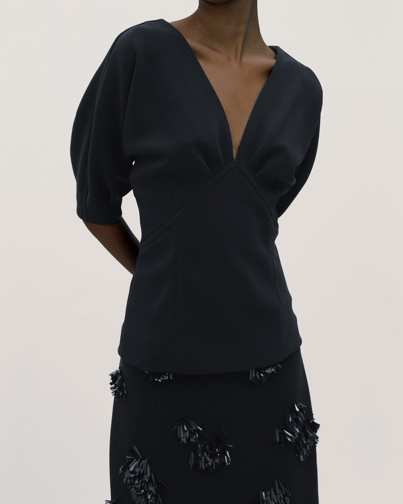 Dareen Women's Top | Compact Stretch Crepe, Slim Fit 6