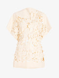 Diva Women's Top | Lacquered Cotton, Laser-Cut Design 0