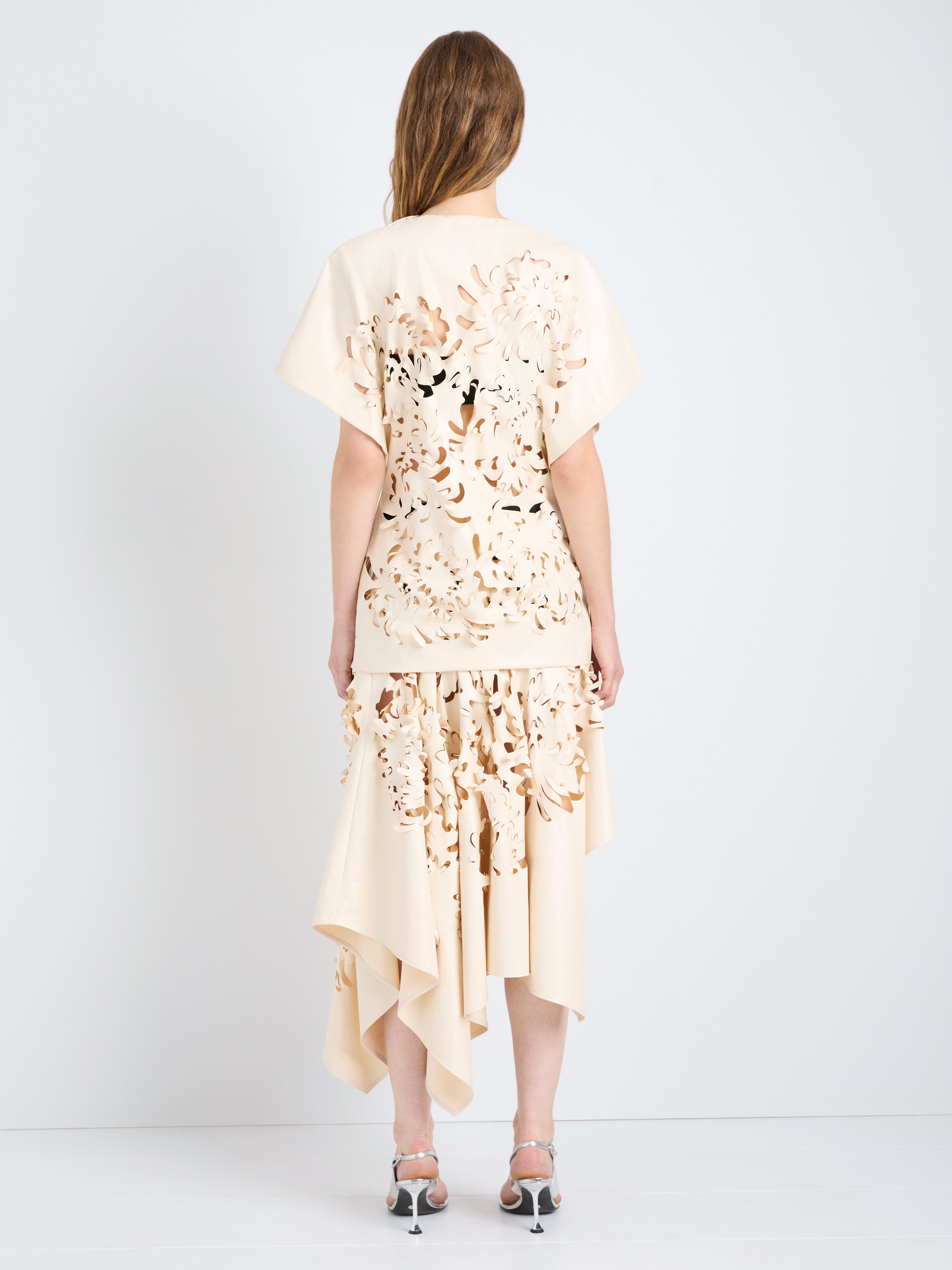 Diva Women's Top | Lacquered Cotton, Laser-Cut Design 4