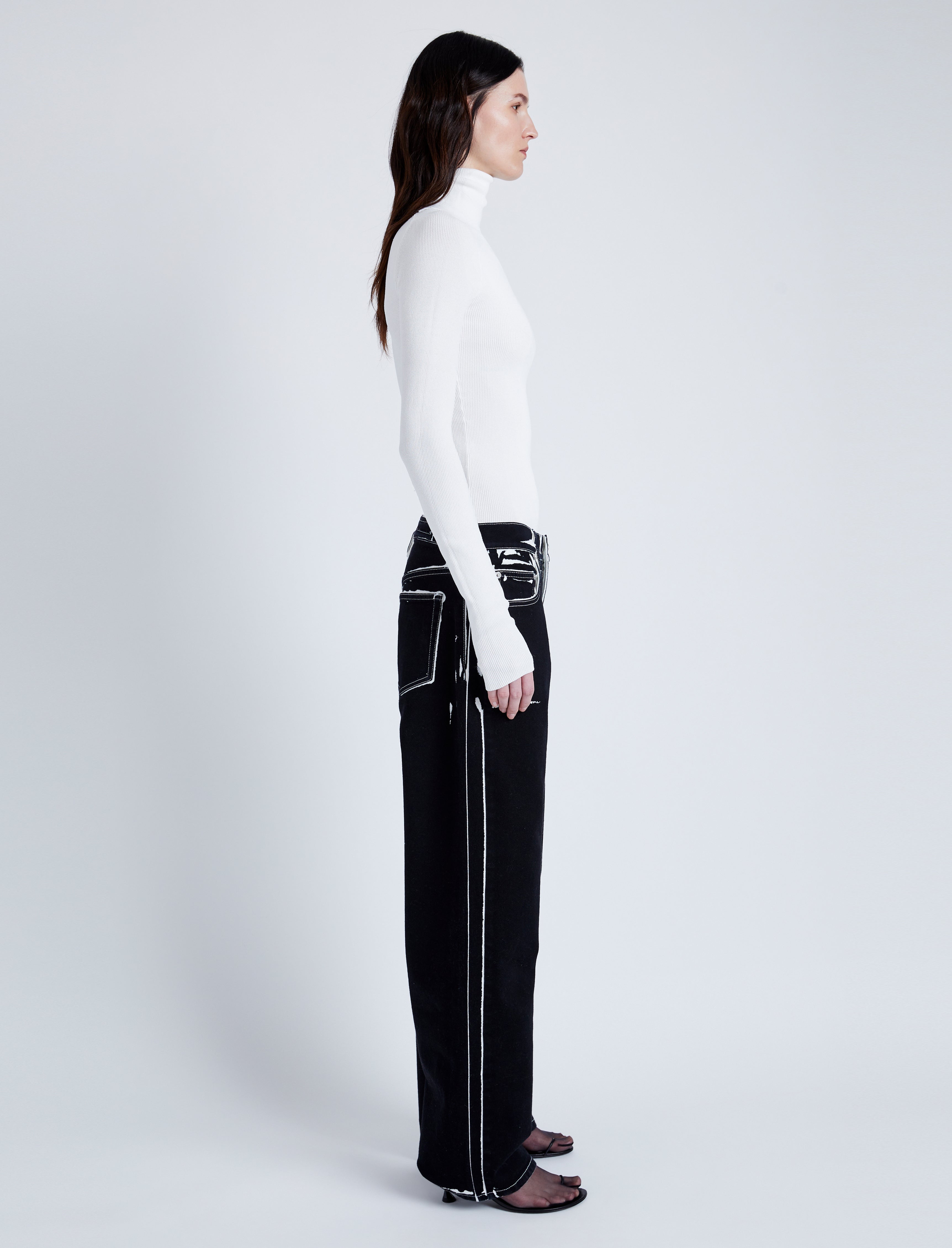 Fiona Women's Top | Matte Viscose Slim Fit Turtleneck Blouse 3