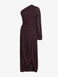 Gabri Women's Dress | One-Shoulder Pleated Jersey Cocktail Dress 0