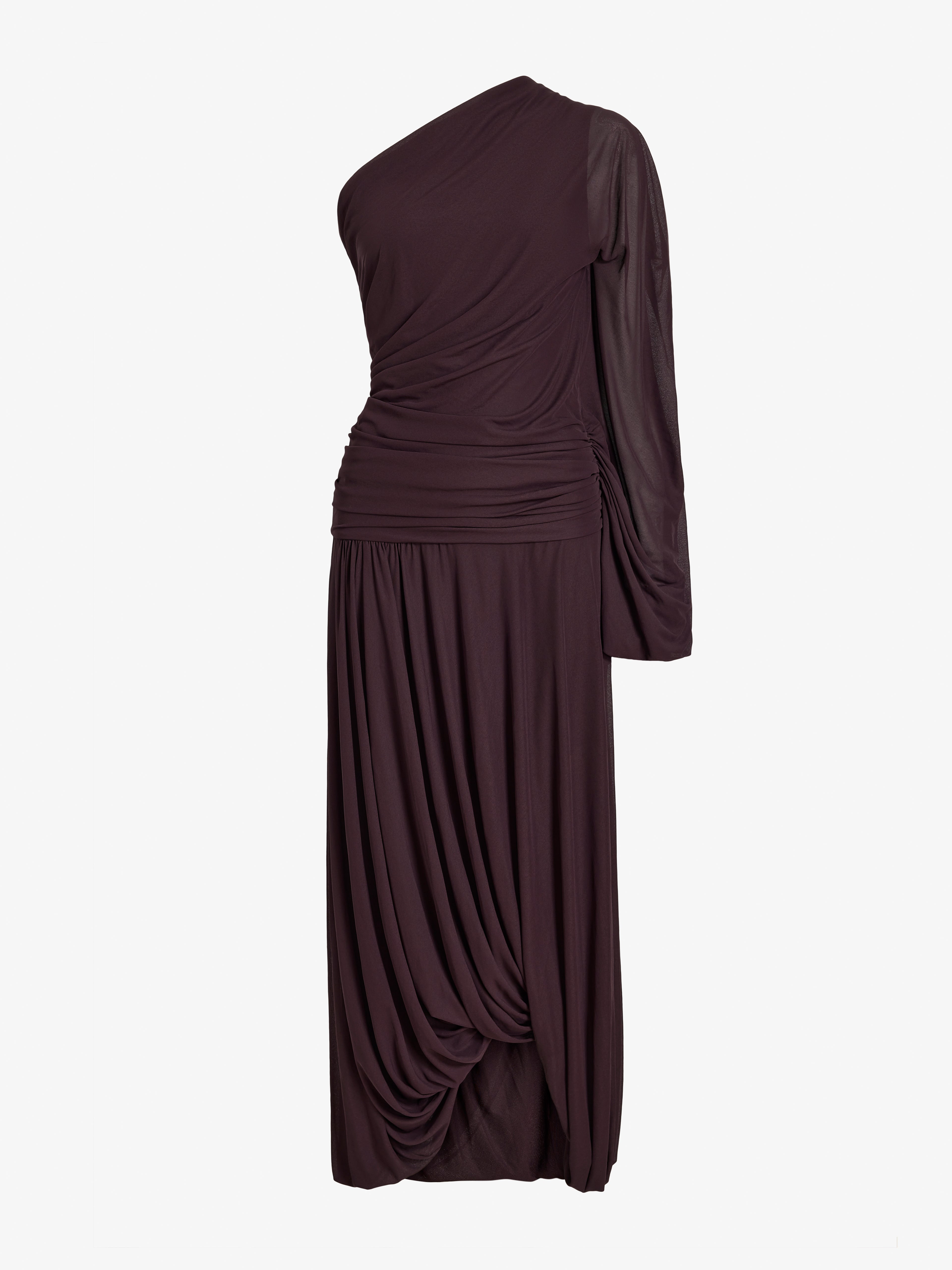 Gabri Women's Dress | One-Shoulder Pleated Jersey Cocktail Dress 0