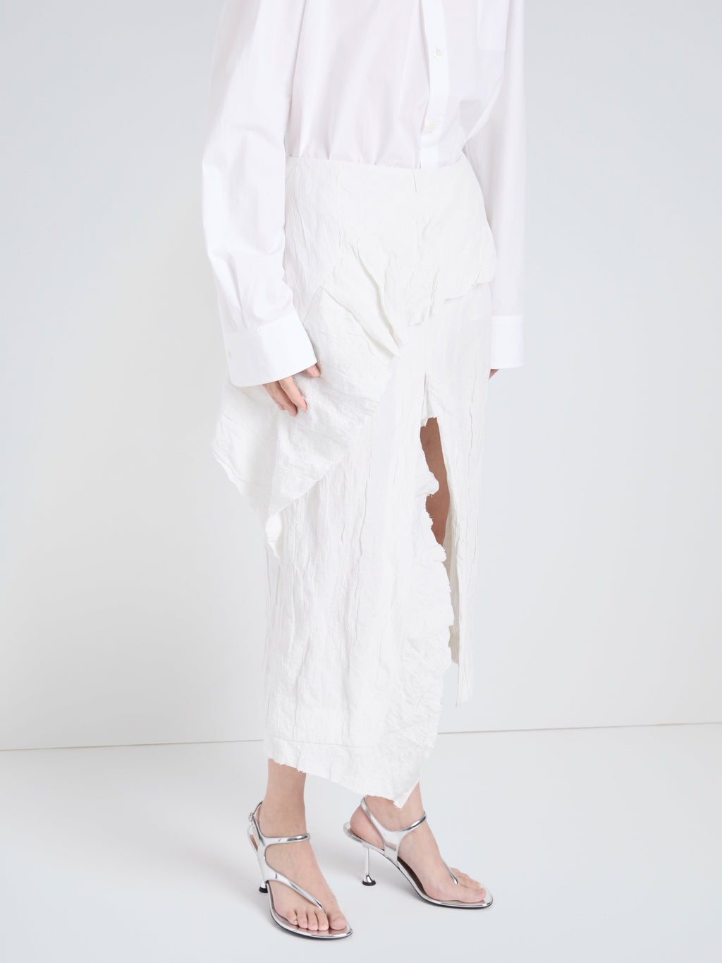 Harmonious Women's Skirt | Memory Cotton, Asymmetrical Drape 4