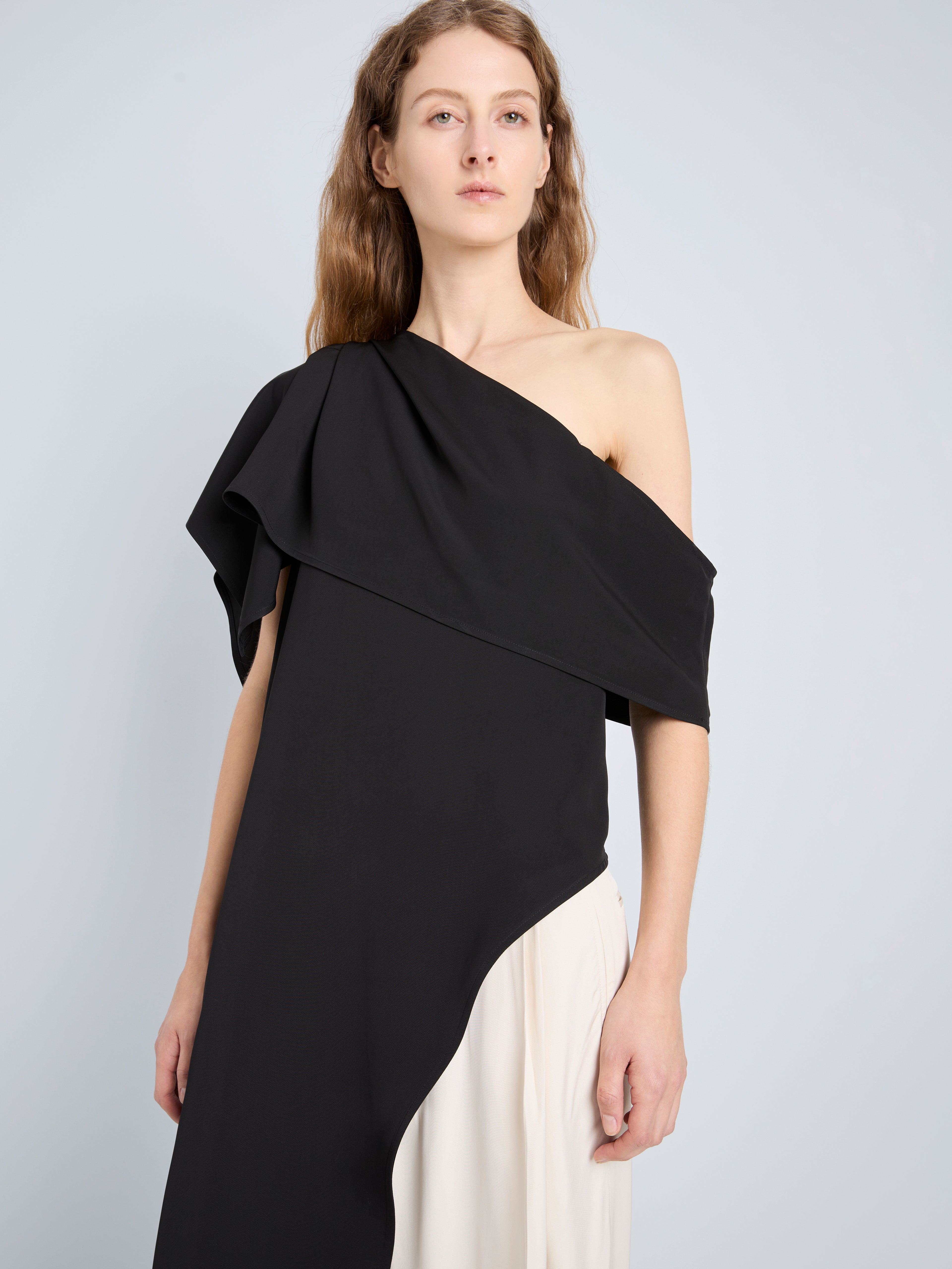 Haya Women's Top | One-Shoulder Viscose Twill 1
