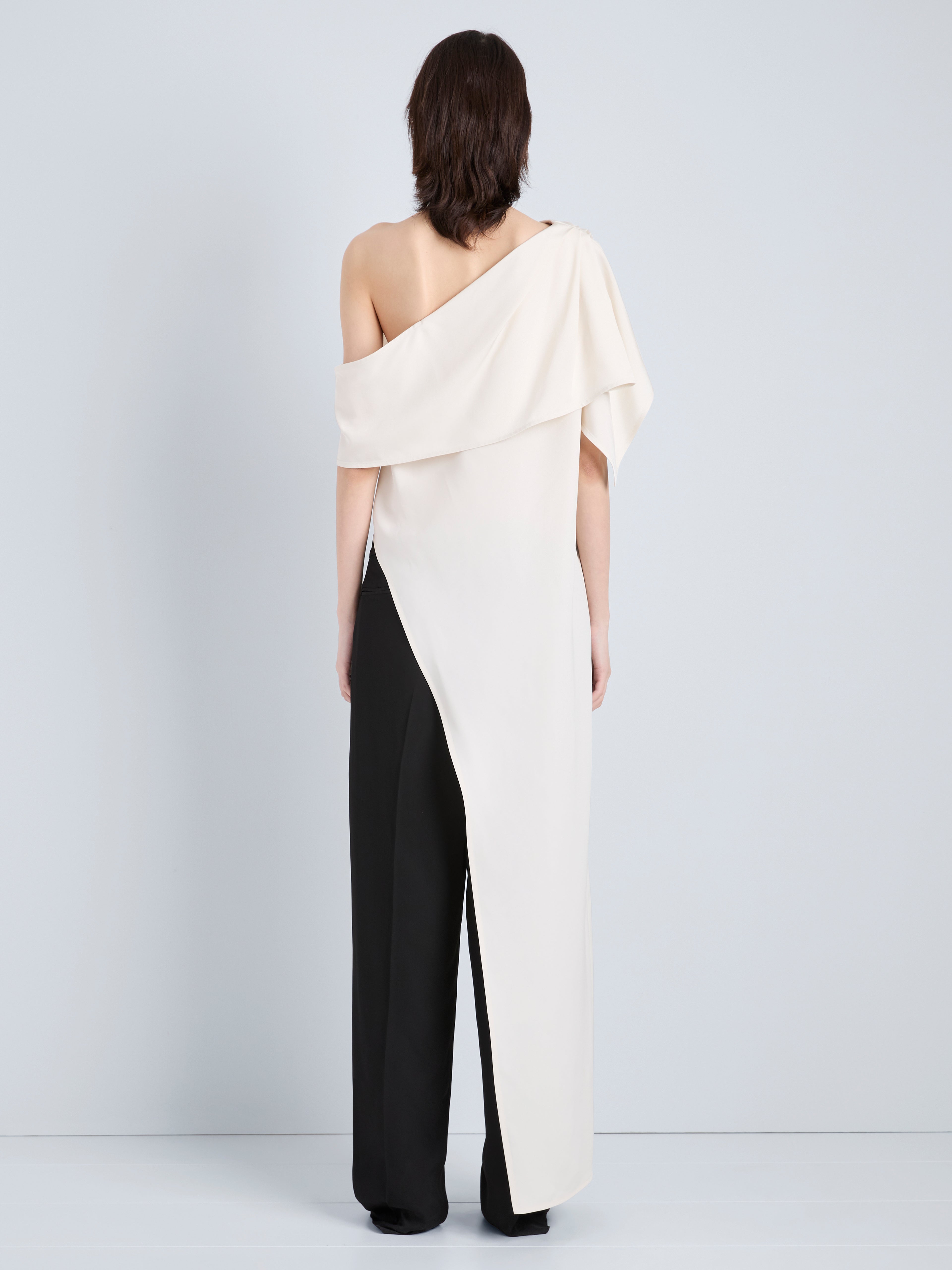Haya Women's Top | One-Shoulder Viscose Twill 3