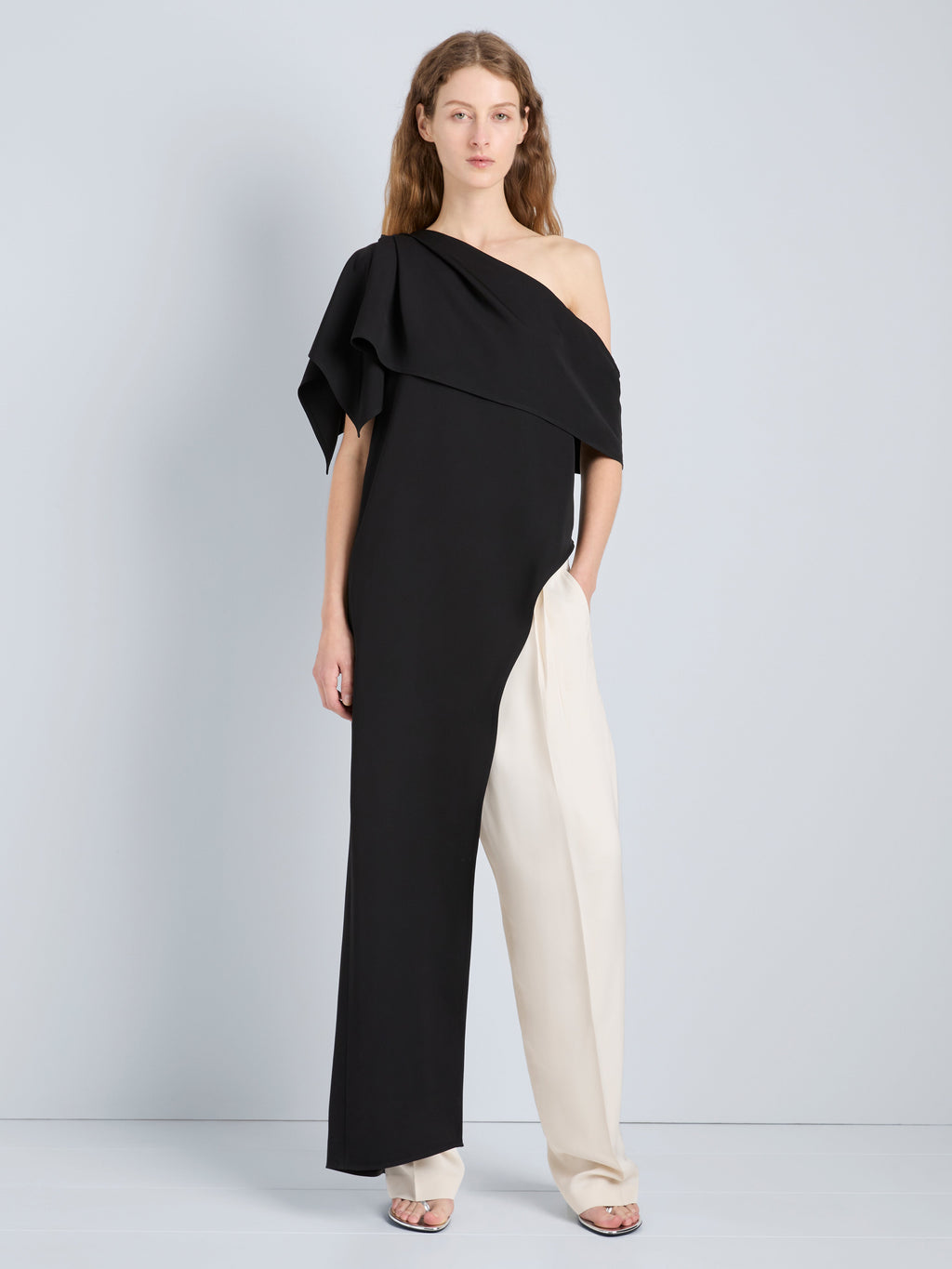 Haya Women's Top | One-Shoulder Viscose Twill, Chic Going Out Top 2