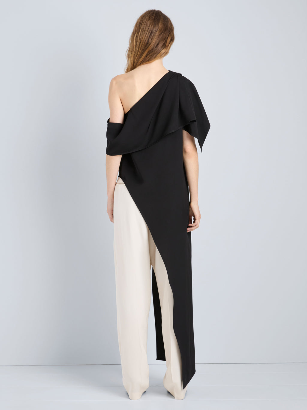 Haya Women's Top | One-Shoulder Viscose Twill, Chic Going Out Top 4