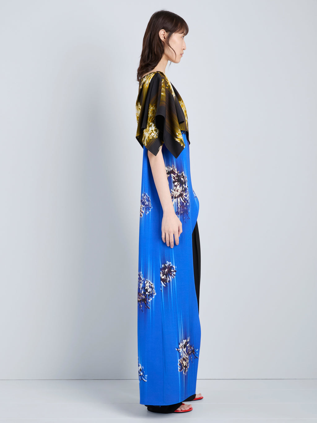Haya Women's Top | Printed Viscose Cady, One-Shoulder Design 3