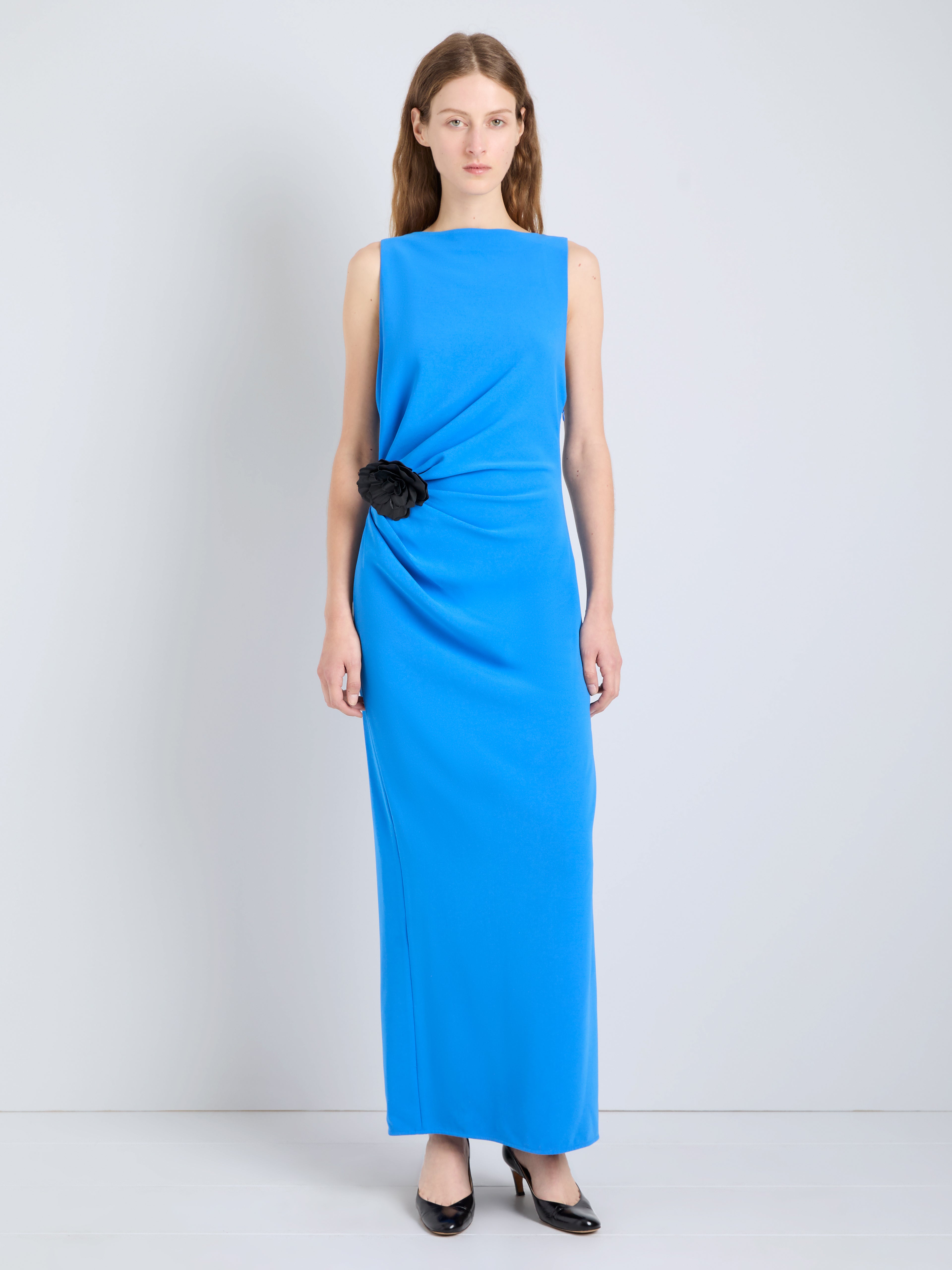 Indria Women's Dress | Matte Double Crepe, Elegant Design 1