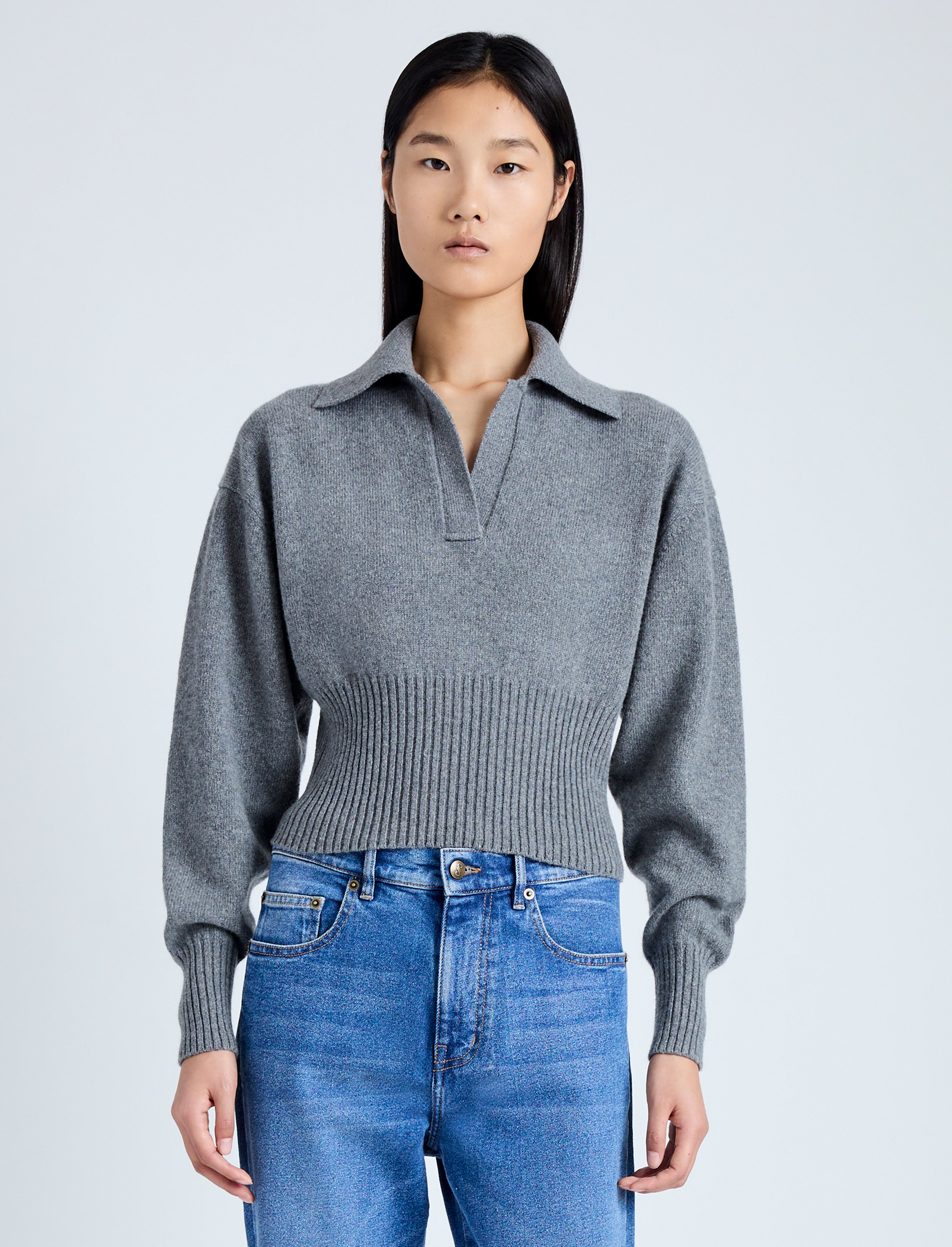 Jade Women's Polo Sweater | Eco Cashmere Blend 1