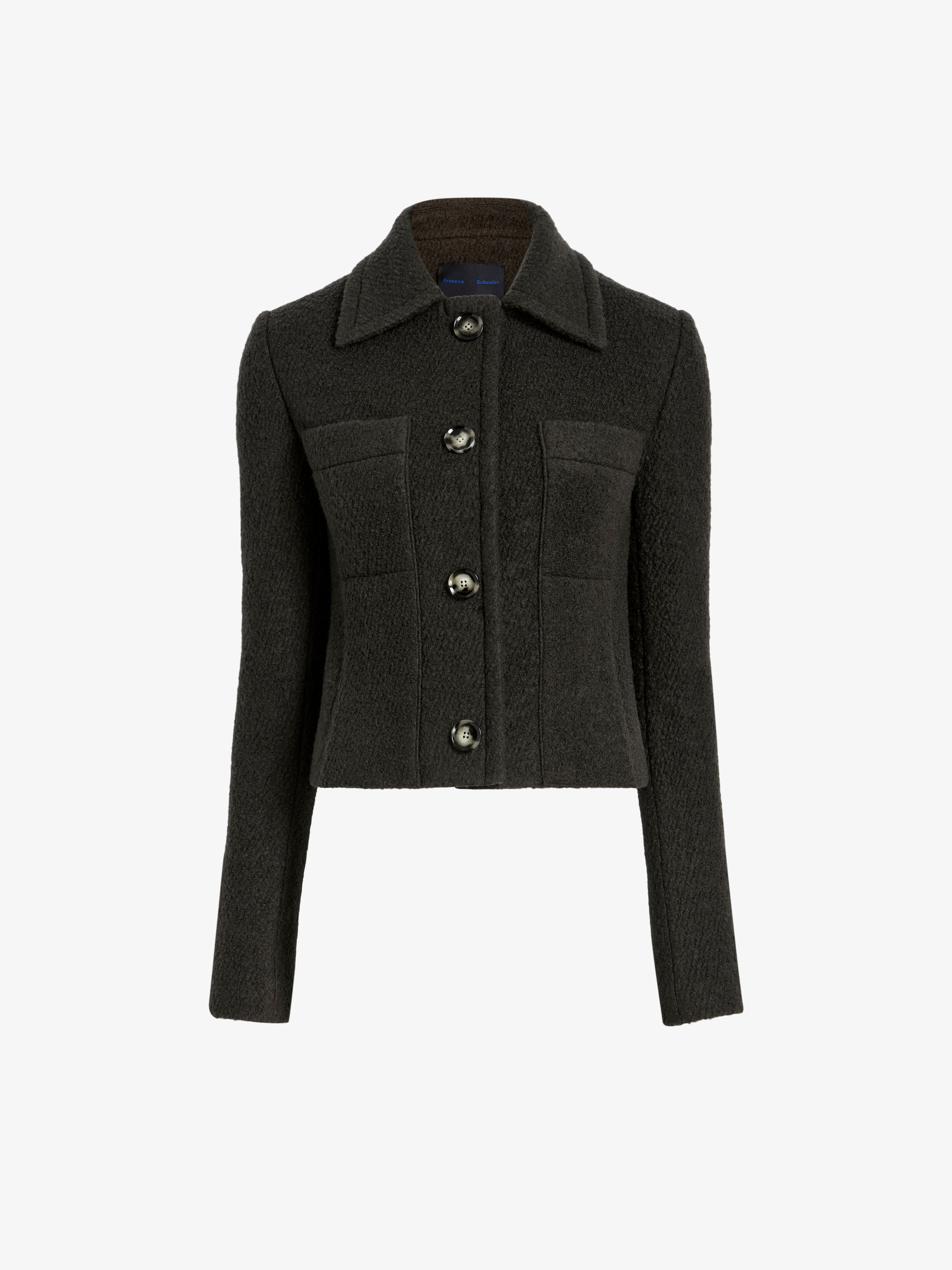 Kinsley Women's Jacket | Boucle Twill Suiting, Slim Fit 0