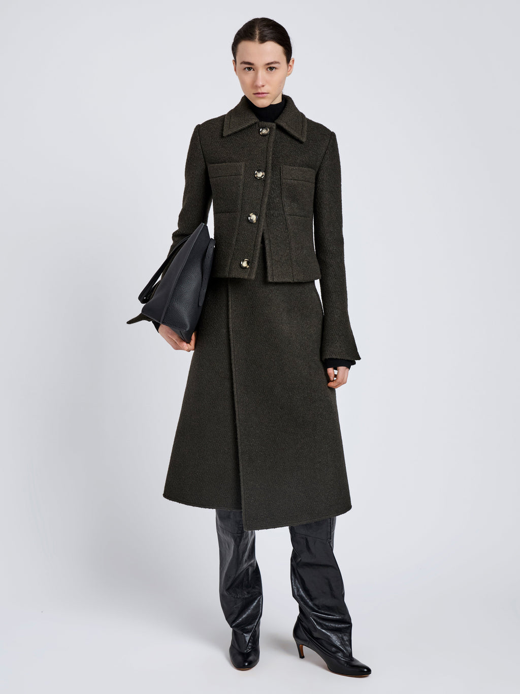 Kinsley Women's Jacket | Boucle Twill Suiting, Slim Fit 2