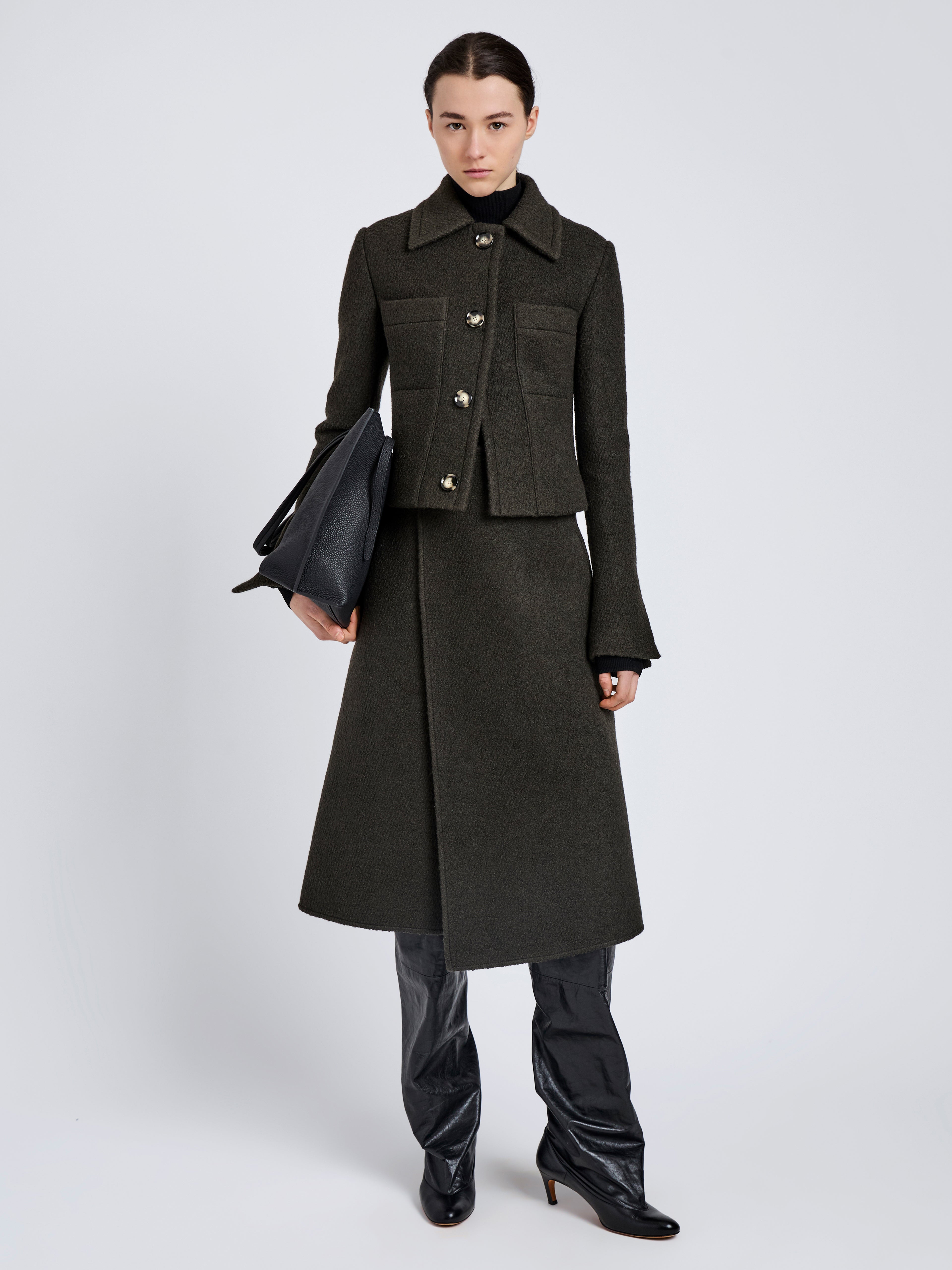 Kinsley Women's Jacket | Boucle Twill Suiting, Slim Fit 2