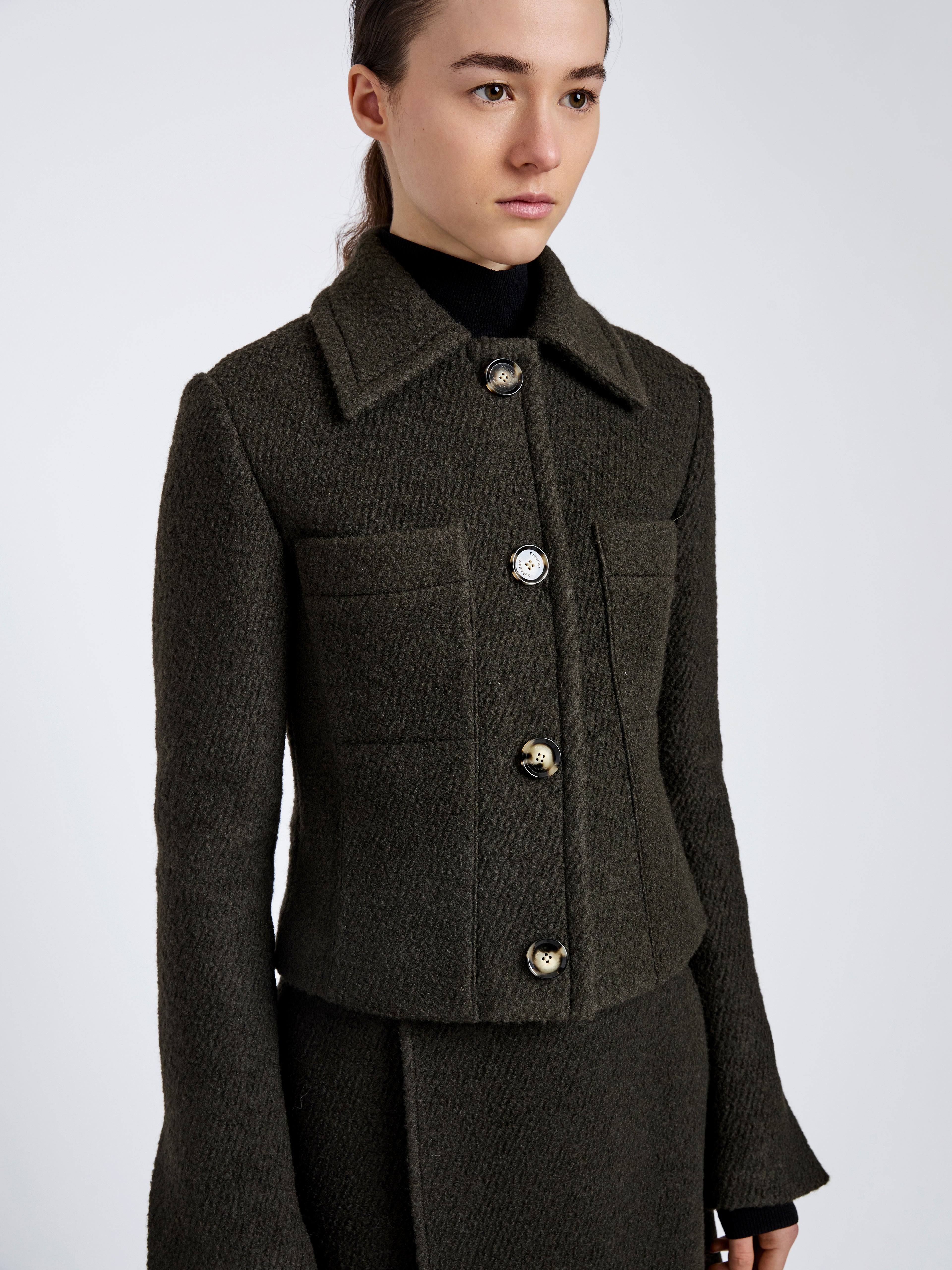 Kinsley Women's Jacket | Boucle Twill Suiting, Slim Fit 5