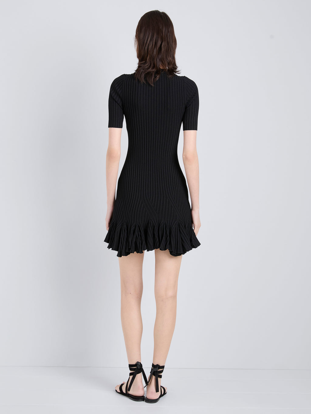 Luna Women's Mini Dress | Viscose Ribbed, Flared Hem 3