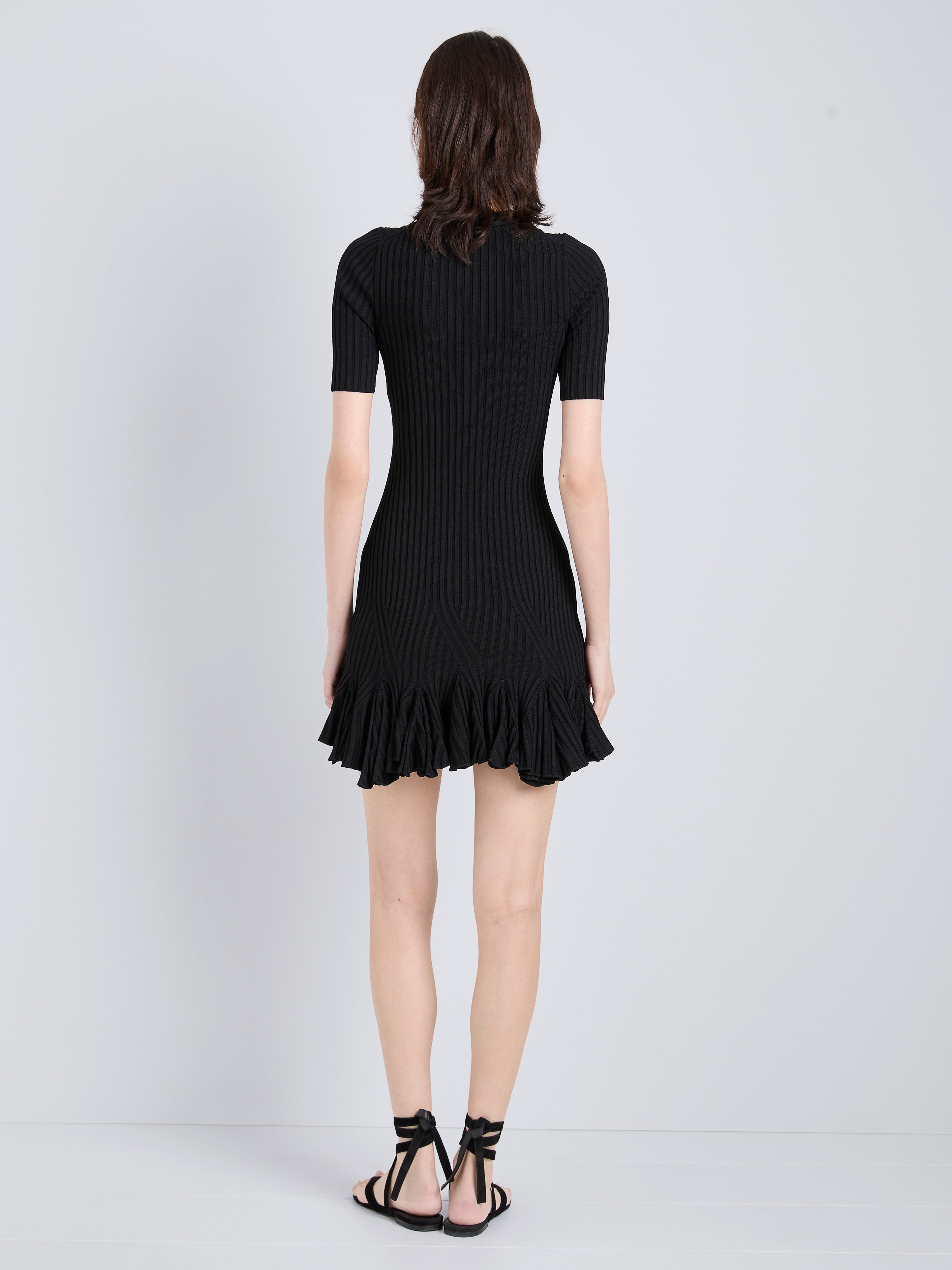 Luna Women's Mini Dress | Viscose Ribbed, Flared Hem 3