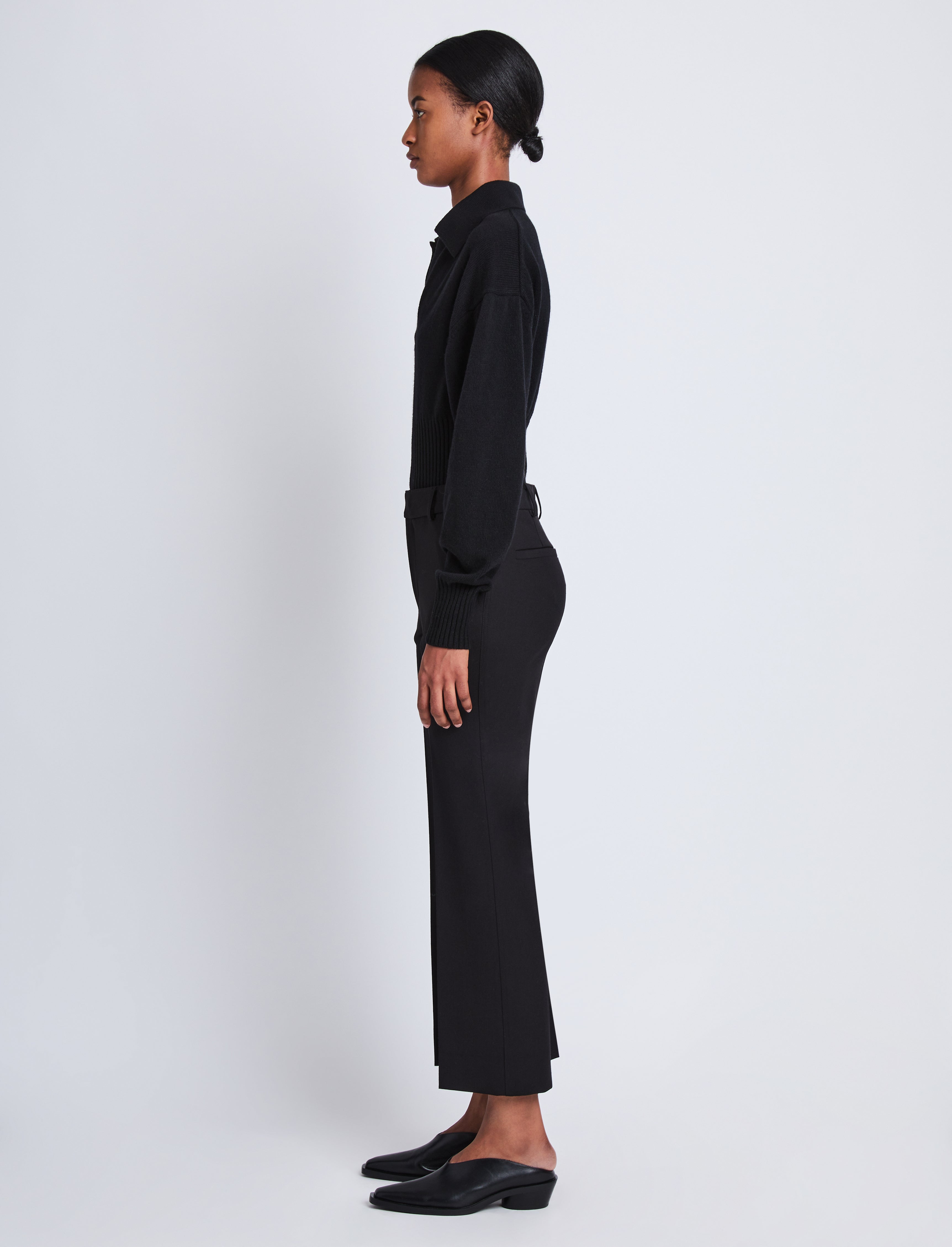 Marlene Women's Cropped Pants | Tropical Wool, High-Rise 2