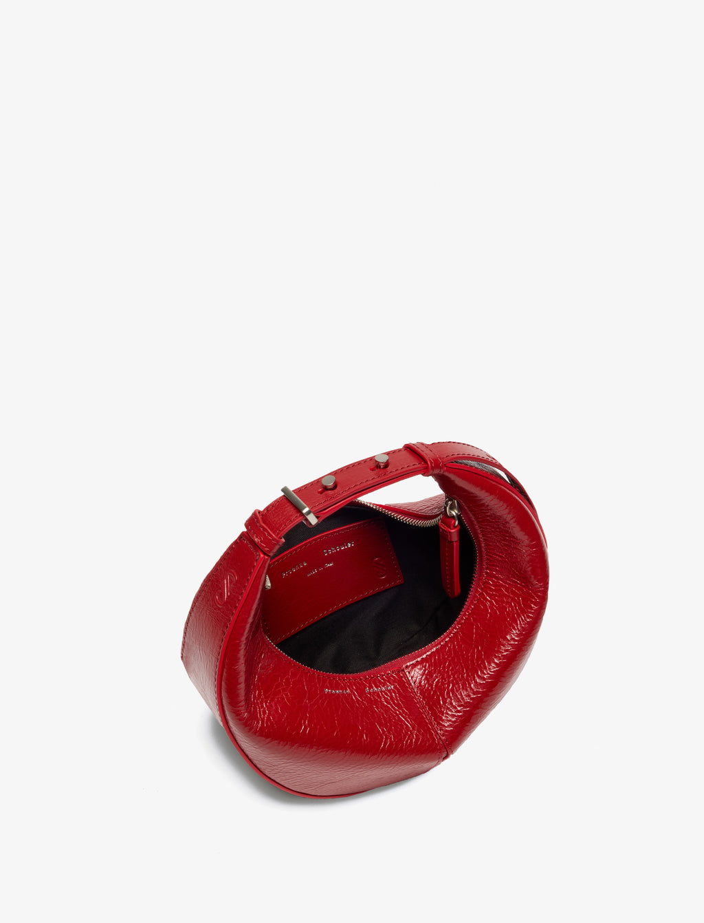 Mina Women's Handbag | Shiny Calf Leather, Adjustable Strap 3