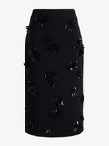 Mora Women's Skirt | Embroidered Compact Crepe 0