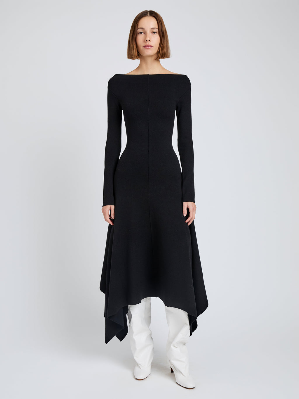 Romi Women's Black Dress | Textured Sculpted Viscose, Slim Fit 1