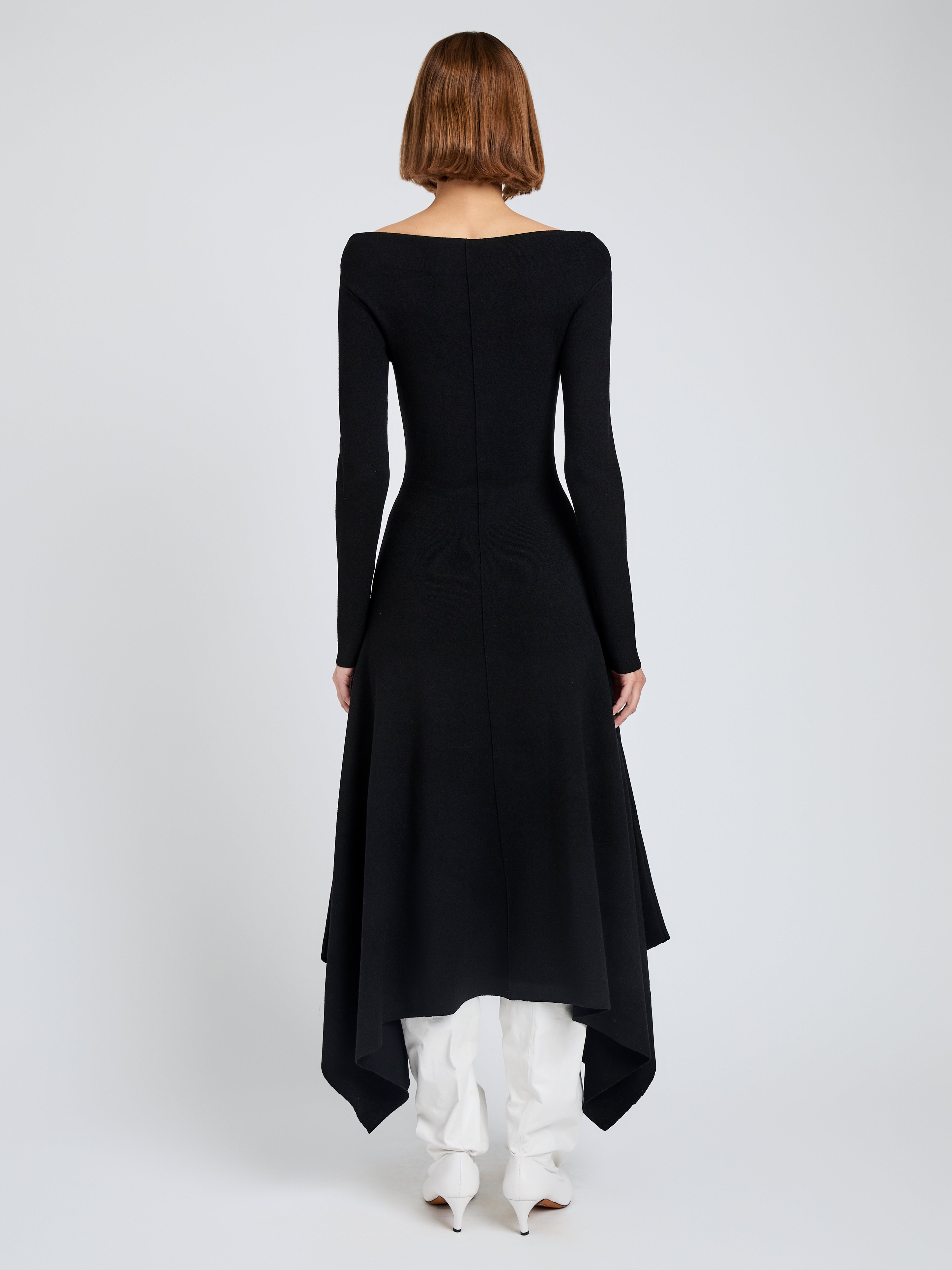 Romi Women's Black Dress | Textured Sculpted Viscose, Slim Fit 3