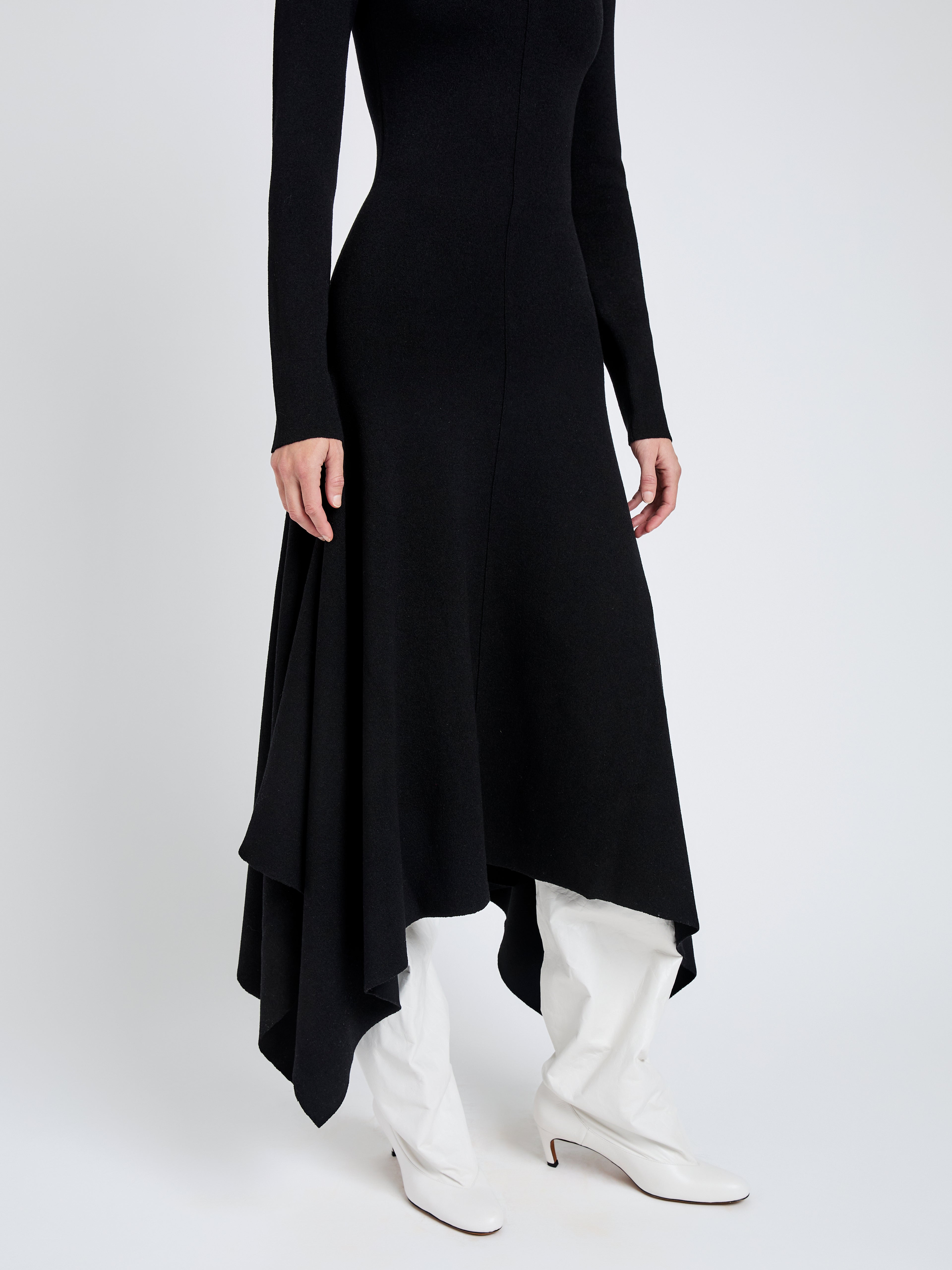 Romi Women's Black Dress | Textured Sculpted Viscose, Slim Fit 4