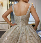 Luxury Beaded Royal Train Wedding Dress