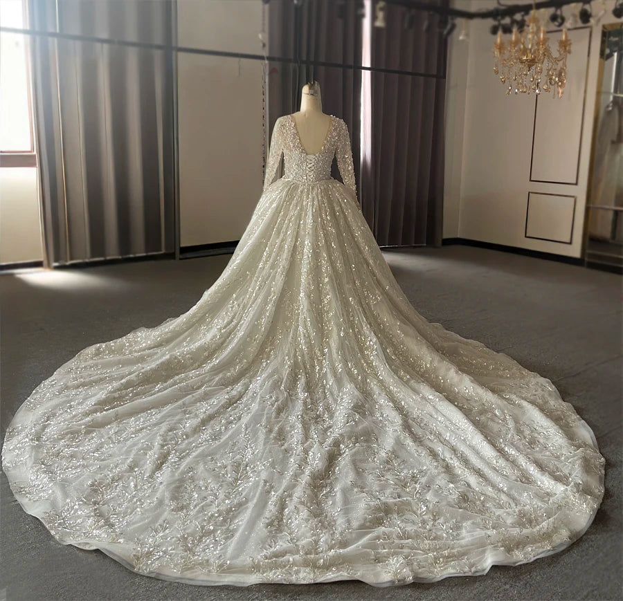 Custom Beaded Mermaid Wedding Dress