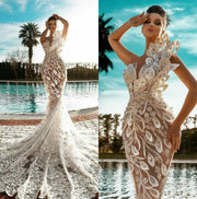 Luxury Mermaid Wedding Dress Applique